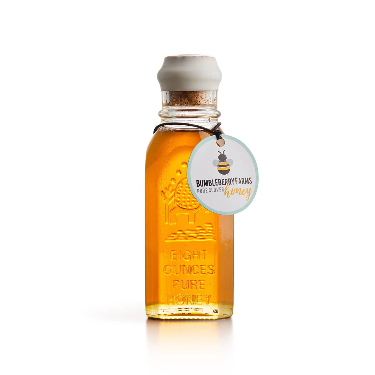 Pure Clover Honey | 8oz Embossed Jar for Natural Sweetness