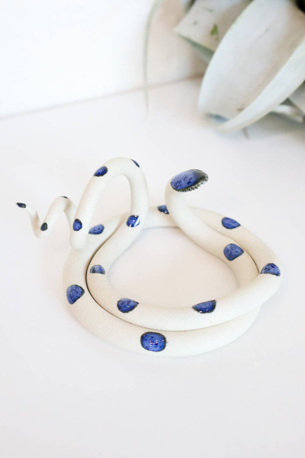 Medium Ceramic Snake | Unique Decorative Accent
