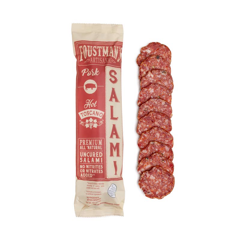 Foustman's All-Natural Uncured Salami | Pork Hot Toscano