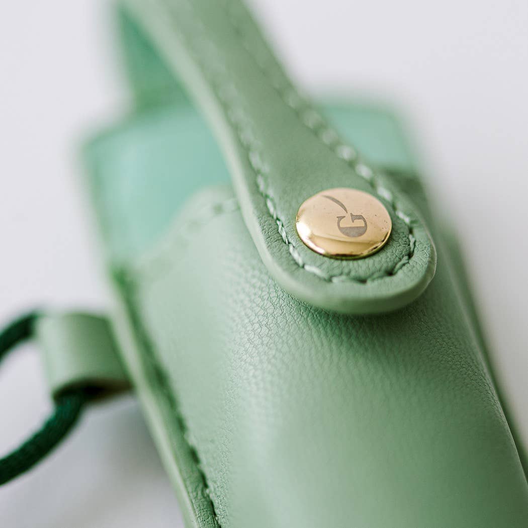 Ivory and Gold Heirloom Scissors with Case - Sage Green