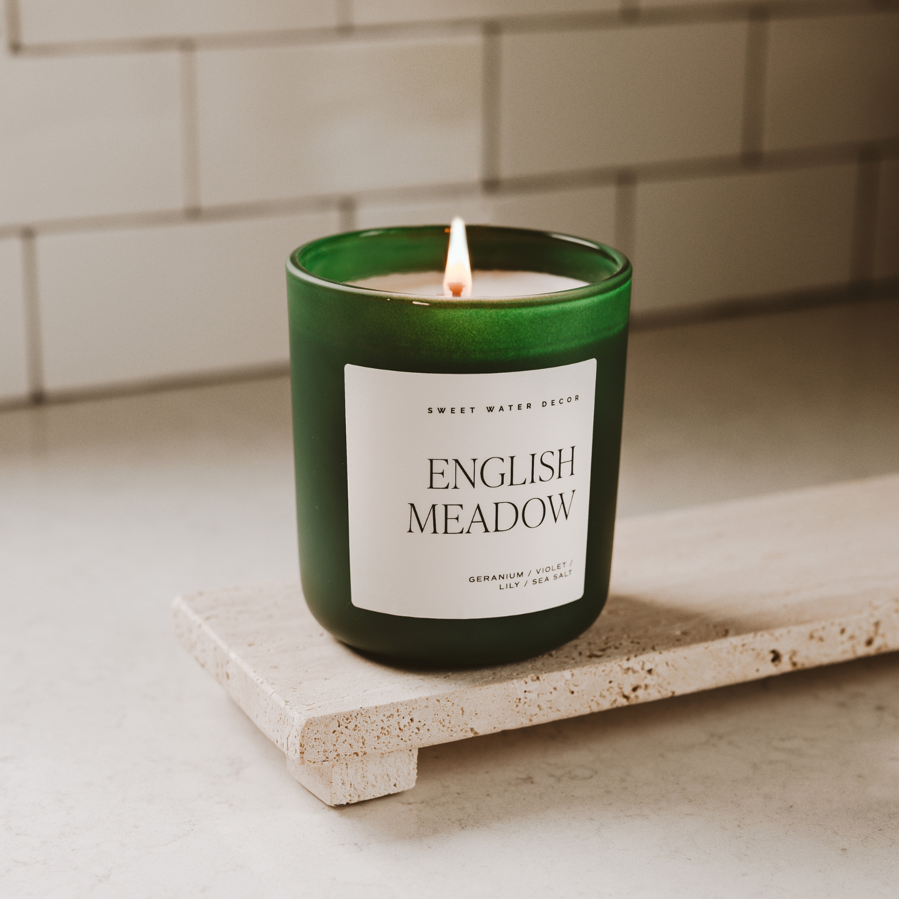 English Meadow | 15 oz Soy Candle, Matte Jar