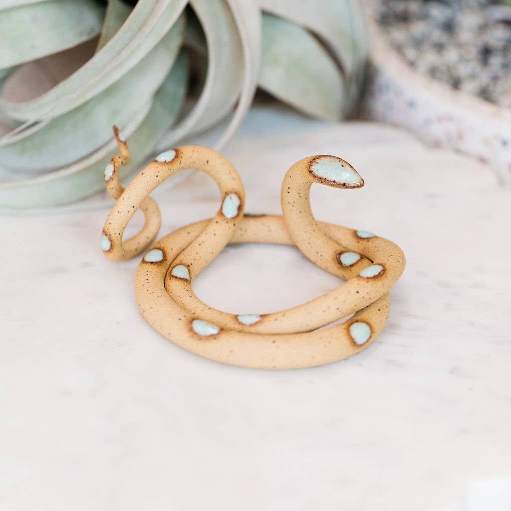 Medium Ceramic Snake | Unique Decorative Accent