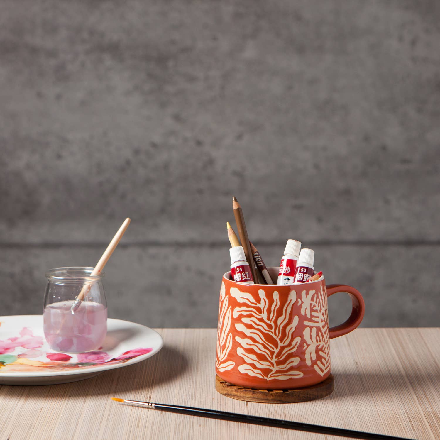 Danica Studio Entwine Imprint Mugs | 12oz Stoneware Cups