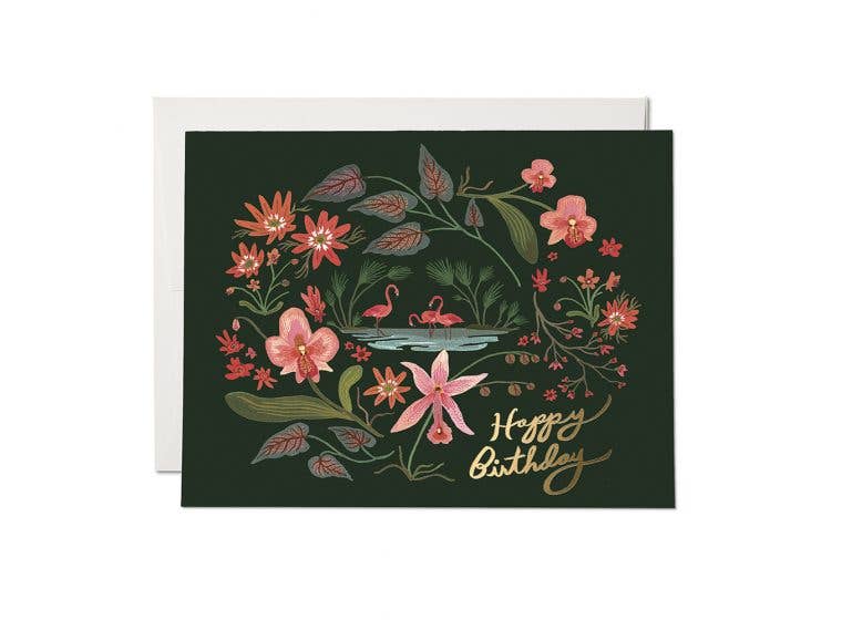 Pink Flamingos Birthday Card | Fun & Festive Greeting