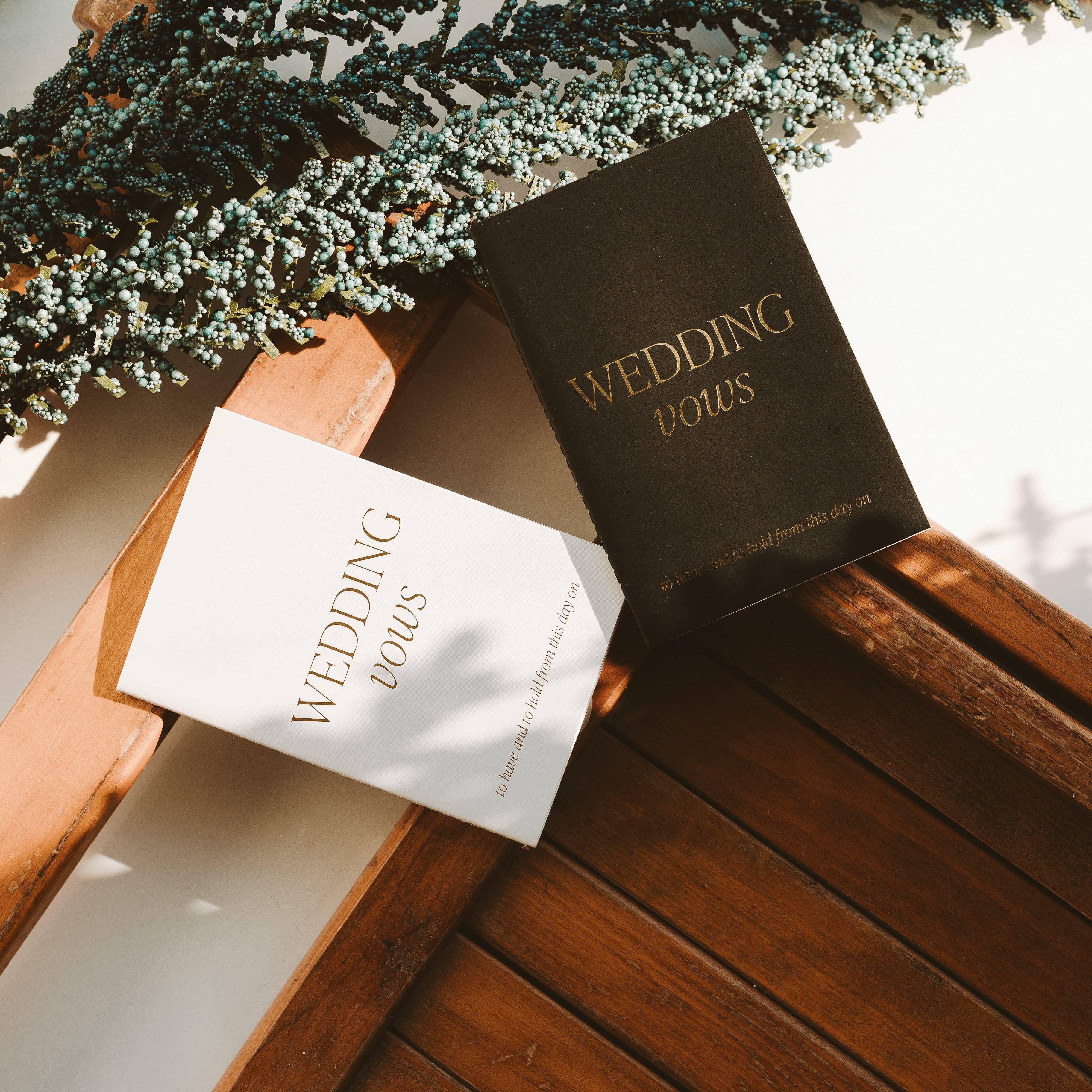 Wedding Vows Booklet Set | Elegant Keepsake
