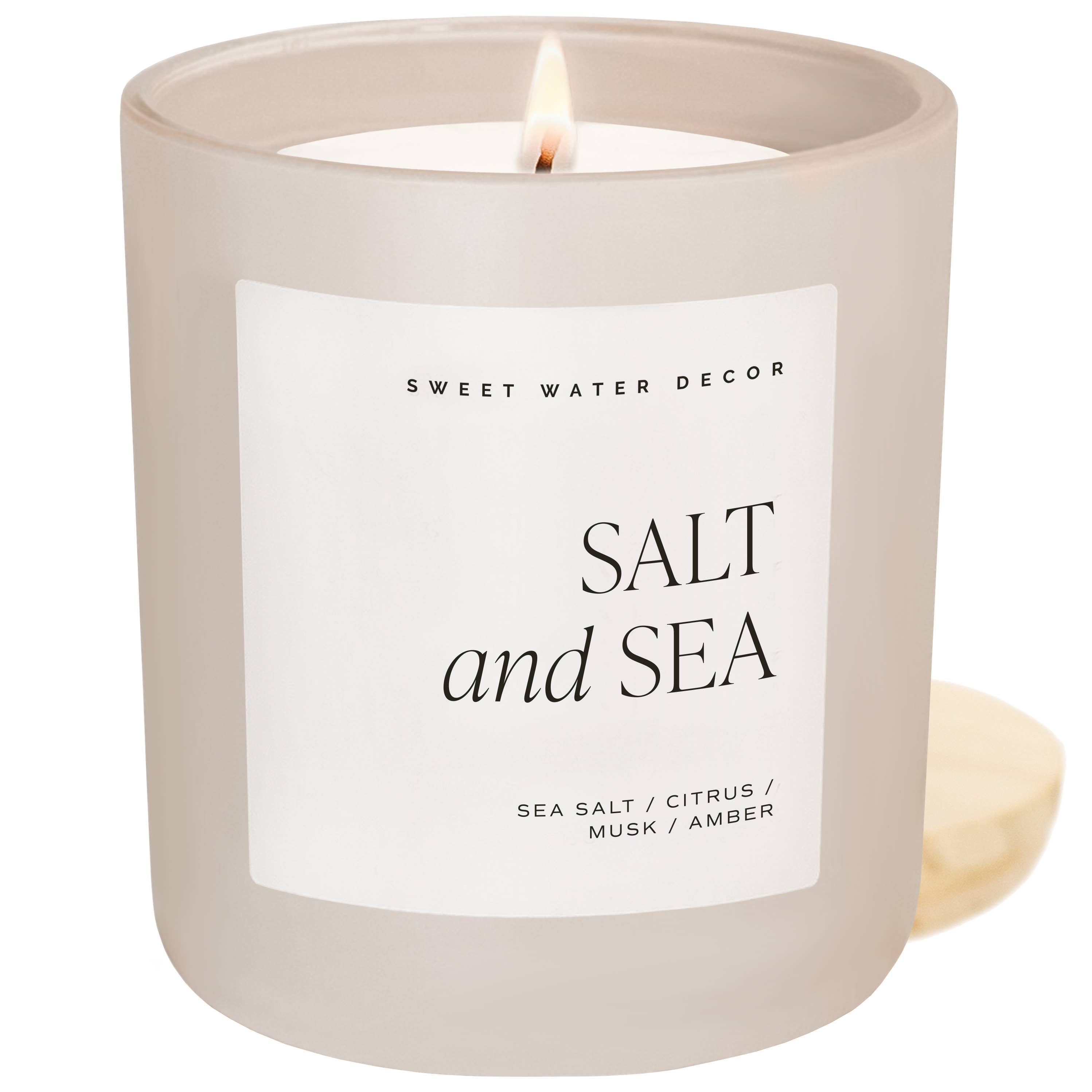 Salt and Sea | 15 oz Soy Candle, Matte Jar