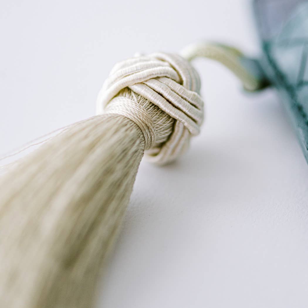 Ivory and Gold Heirloom Scissors with Case - Dusk Blue