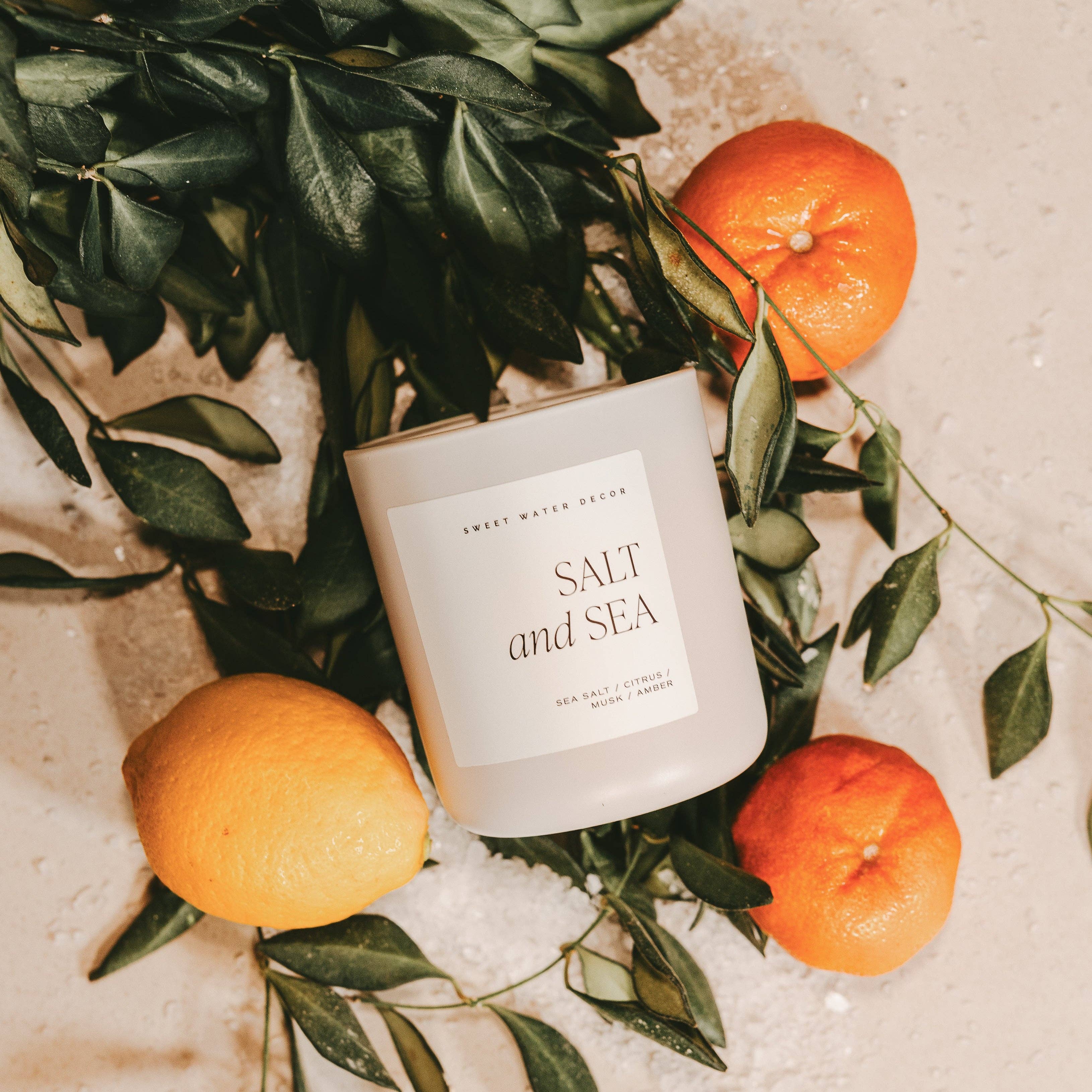 Salt and Sea | 15 oz Soy Candle, Matte Jar