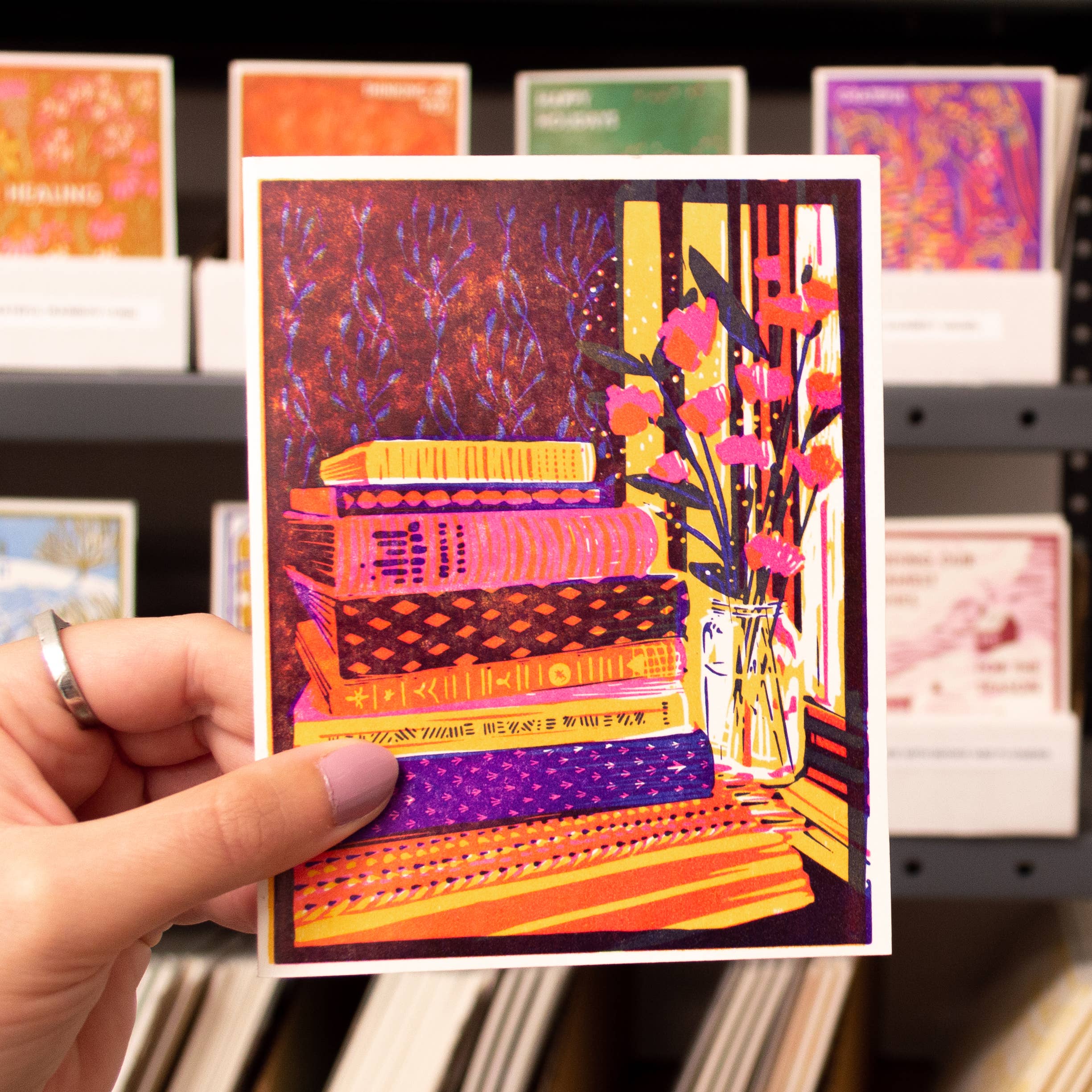 Still Life with Books and Flowers Card Set | Boxed Set of Six