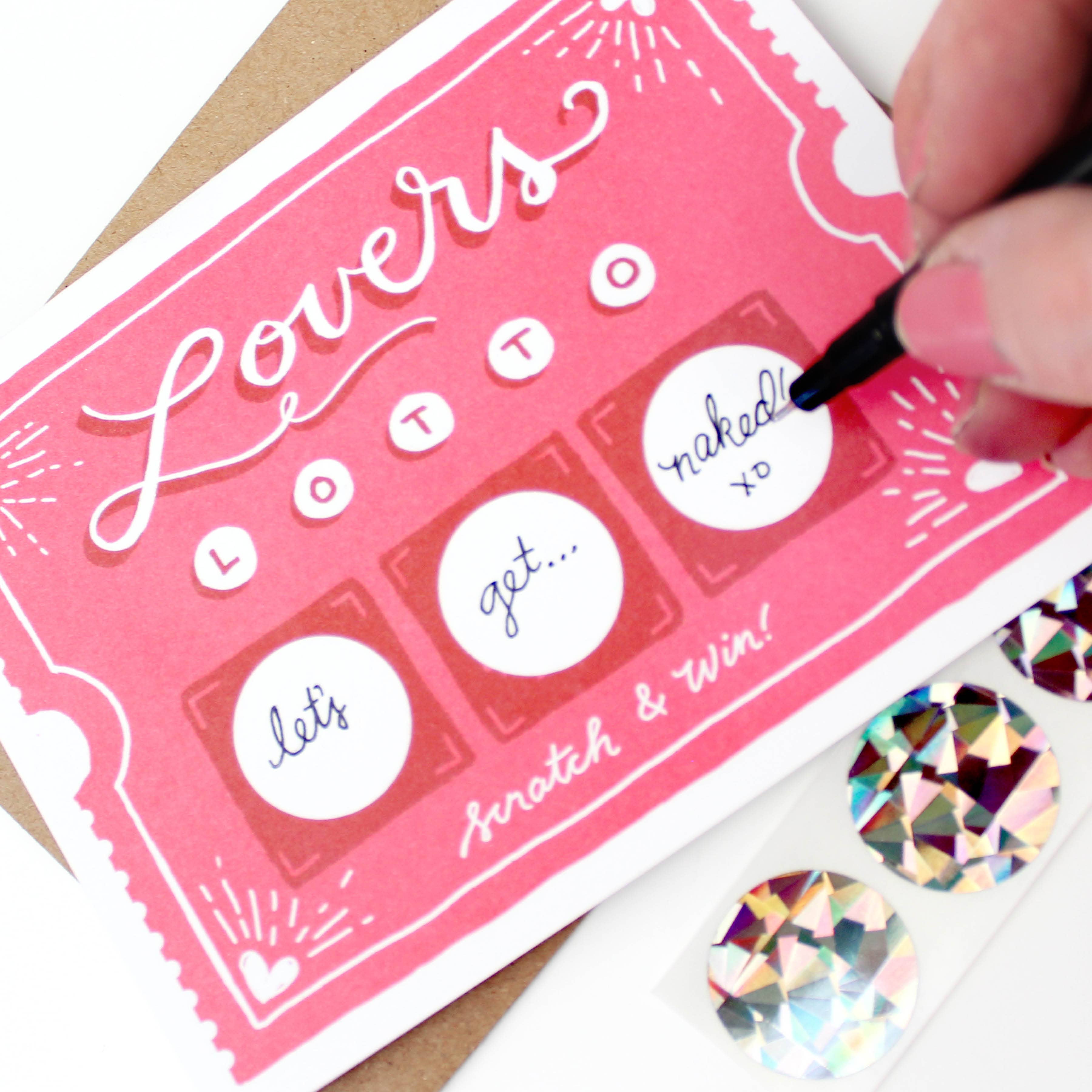 Lovers Lotto Scratch-Off Card | Love & Anniversary
