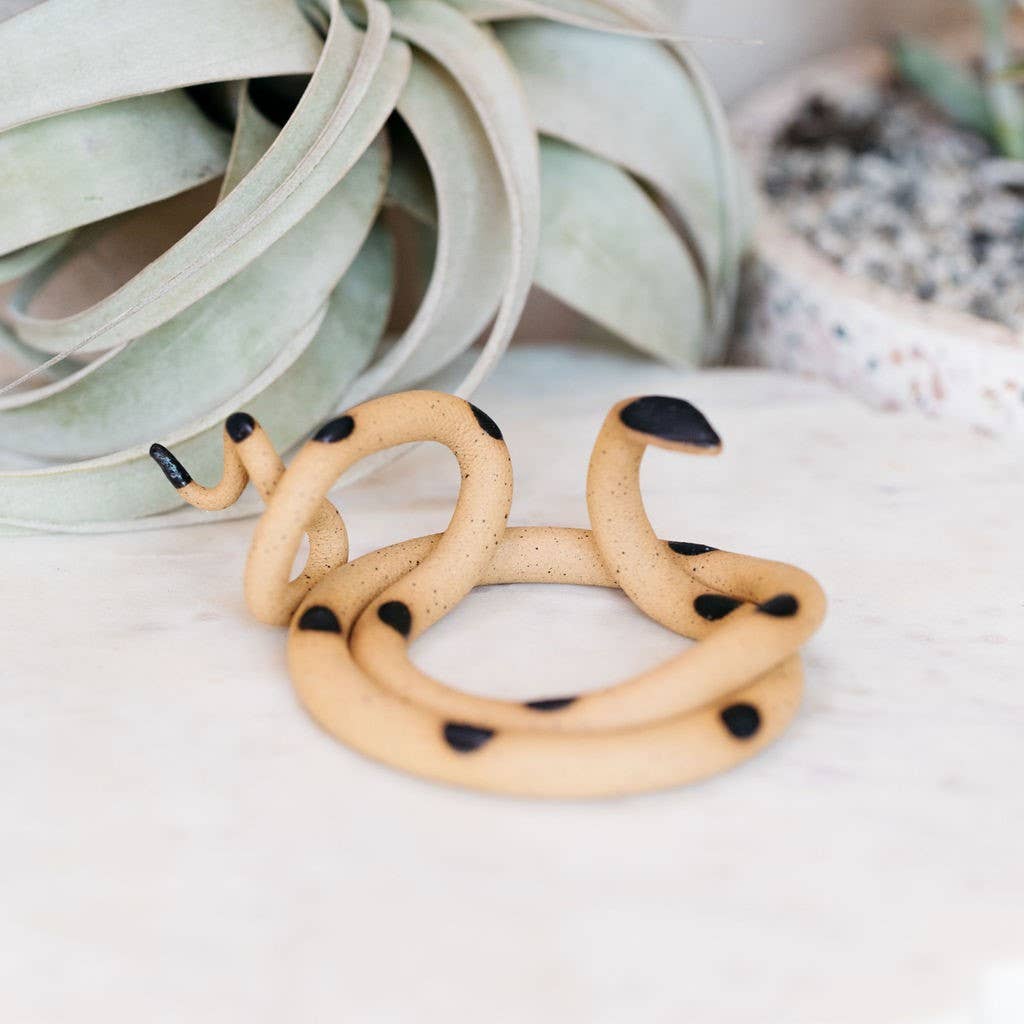 Medium Ceramic Snake | Unique Decorative Accent