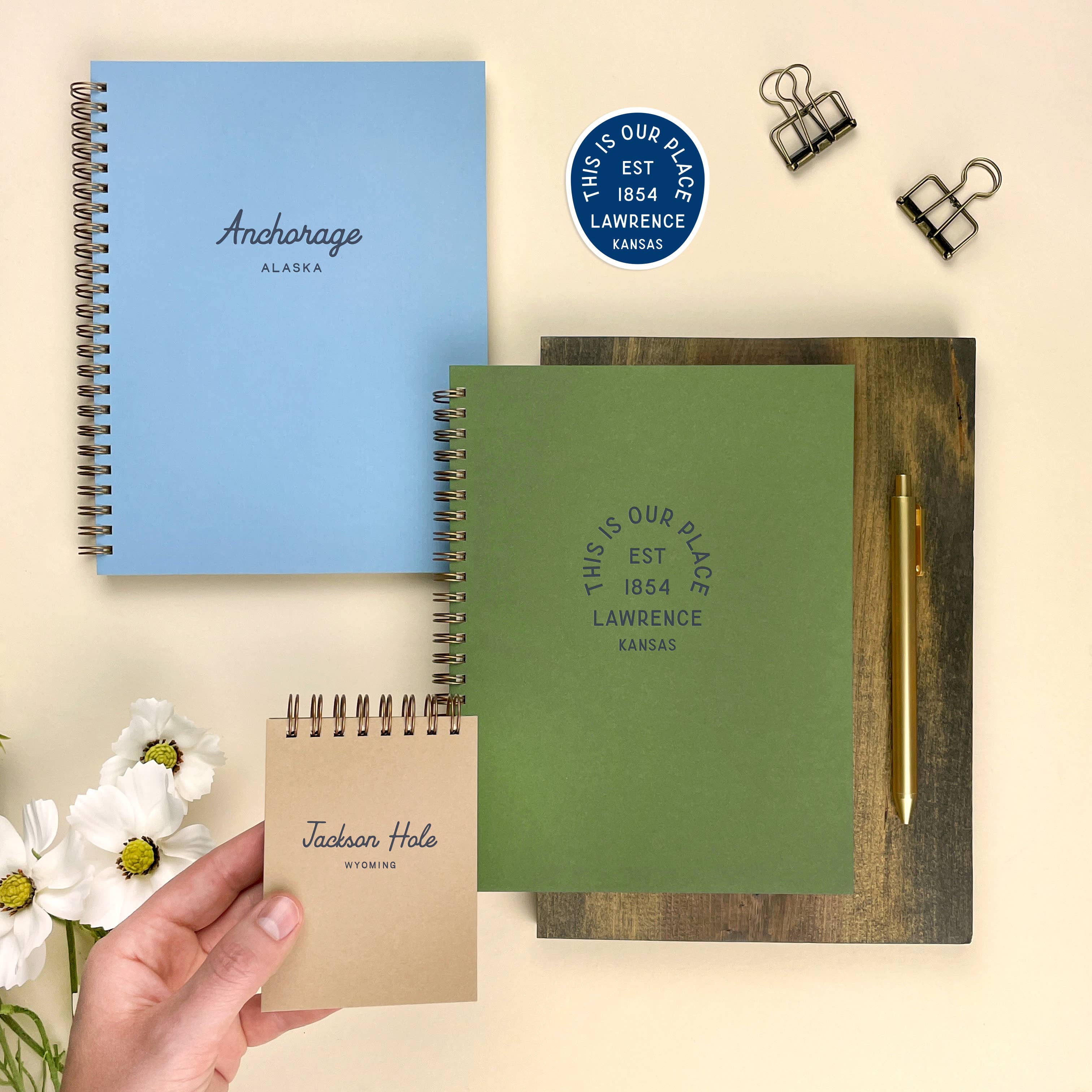 Custom City Straight Script Mini Jotter Notebook