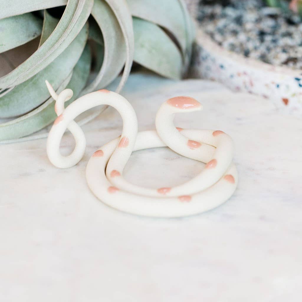 Medium Ceramic Snake | Unique Decorative Accent
