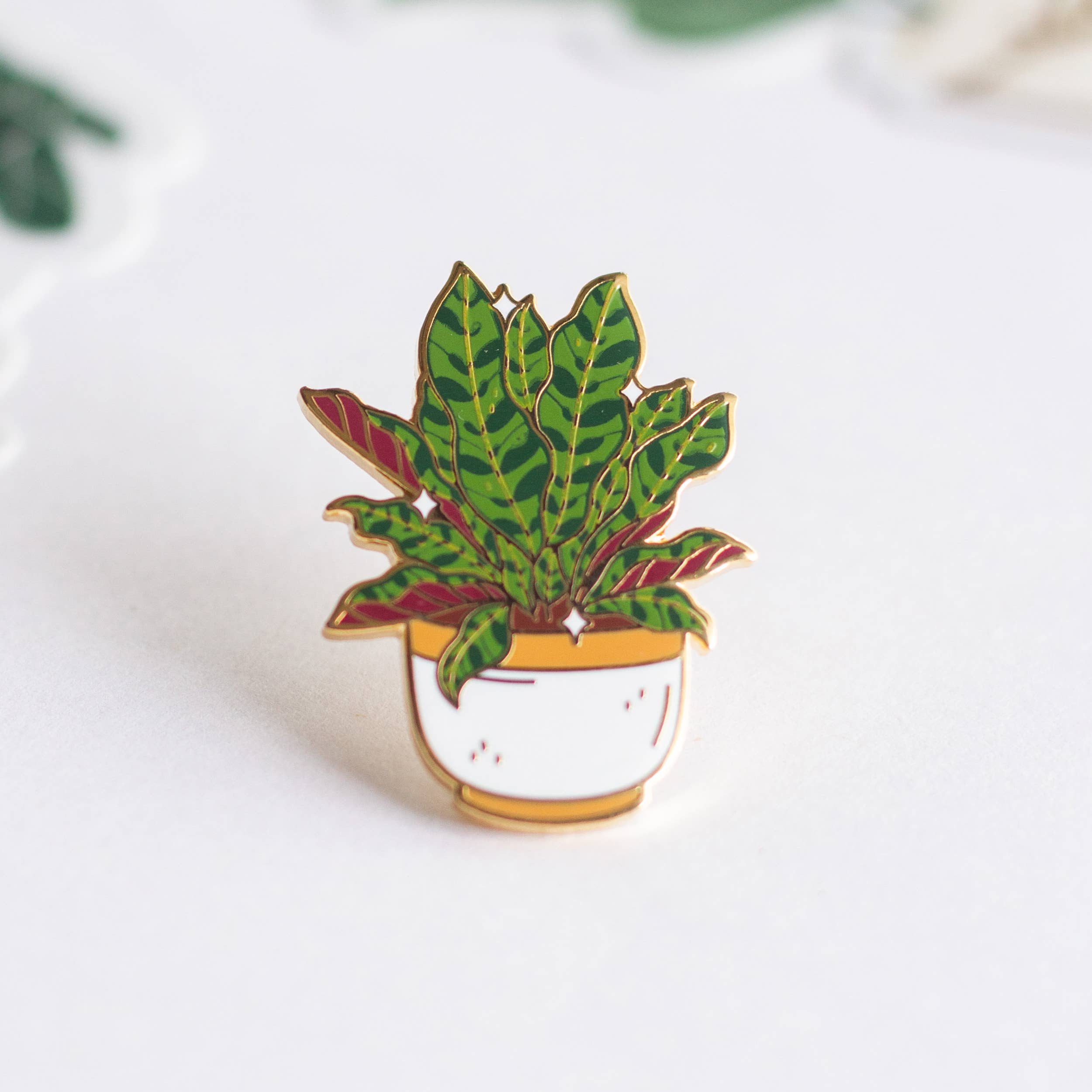 Rattlesnake Plant Enamel Pin | Botanical-Inspired Accessory
