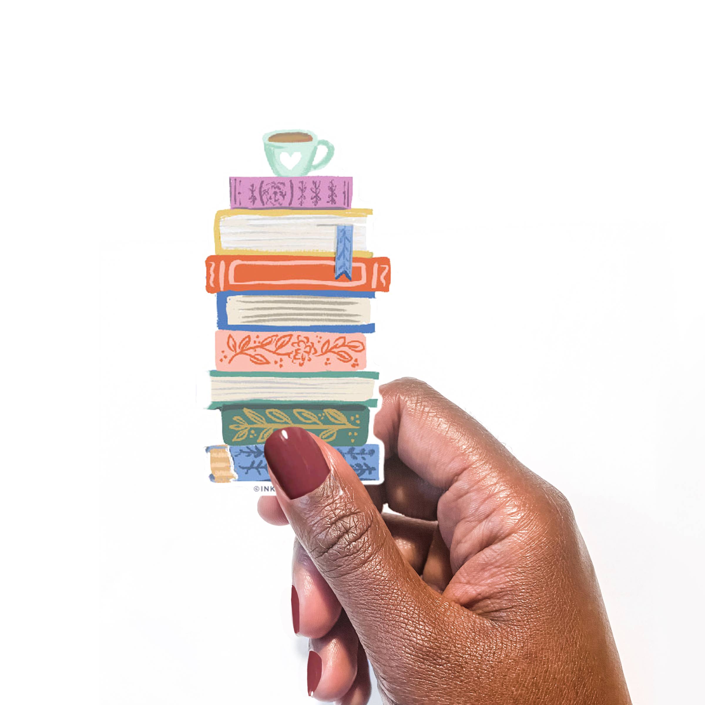 Book Stack Vinyl Sticker | Durable & Aesthetic Design