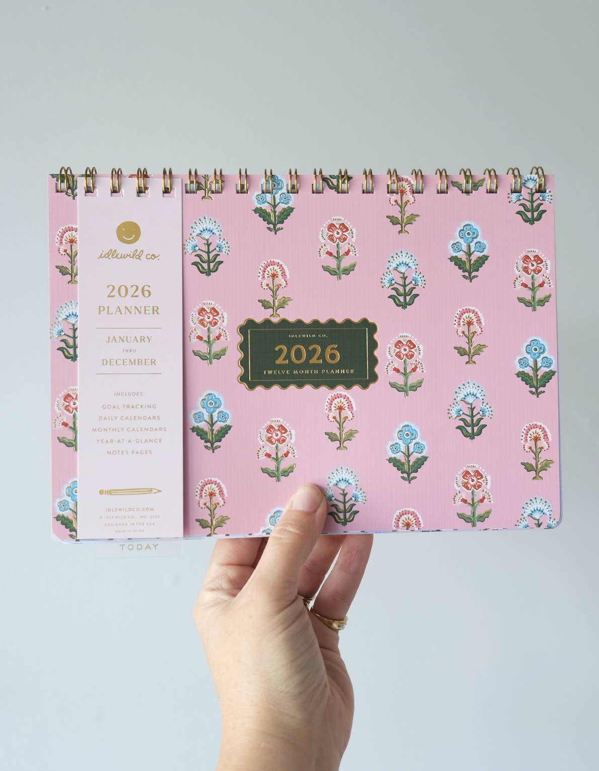 2026 Desktop Planner, Block Print Floral