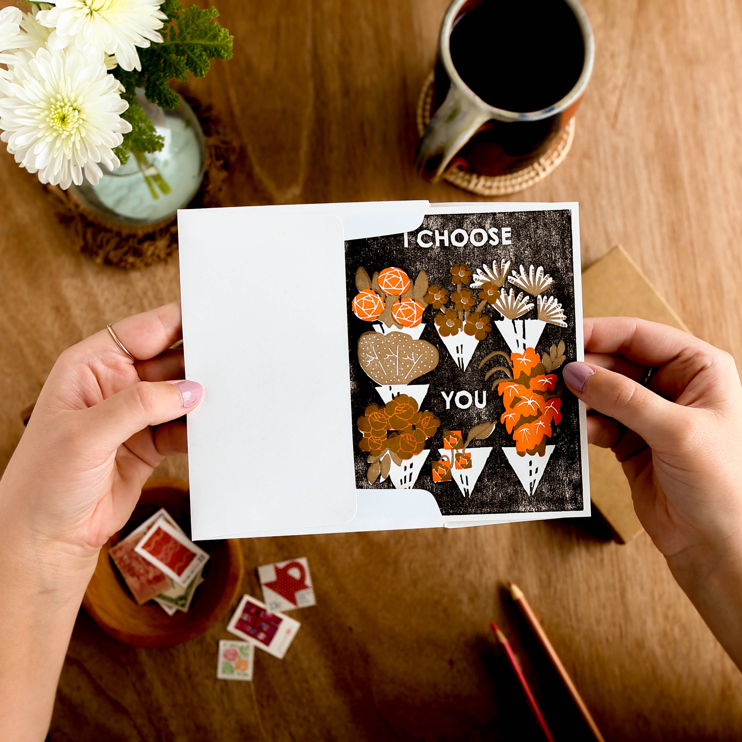 I Choose You Romance Card | Flower Shop-Inspired Design