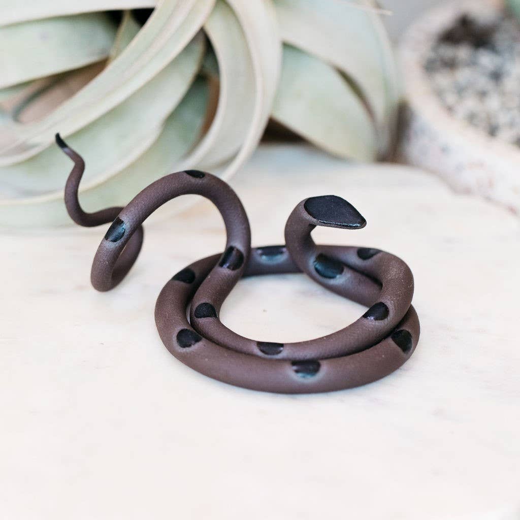 Medium Ceramic Snake | Unique Decorative Accent