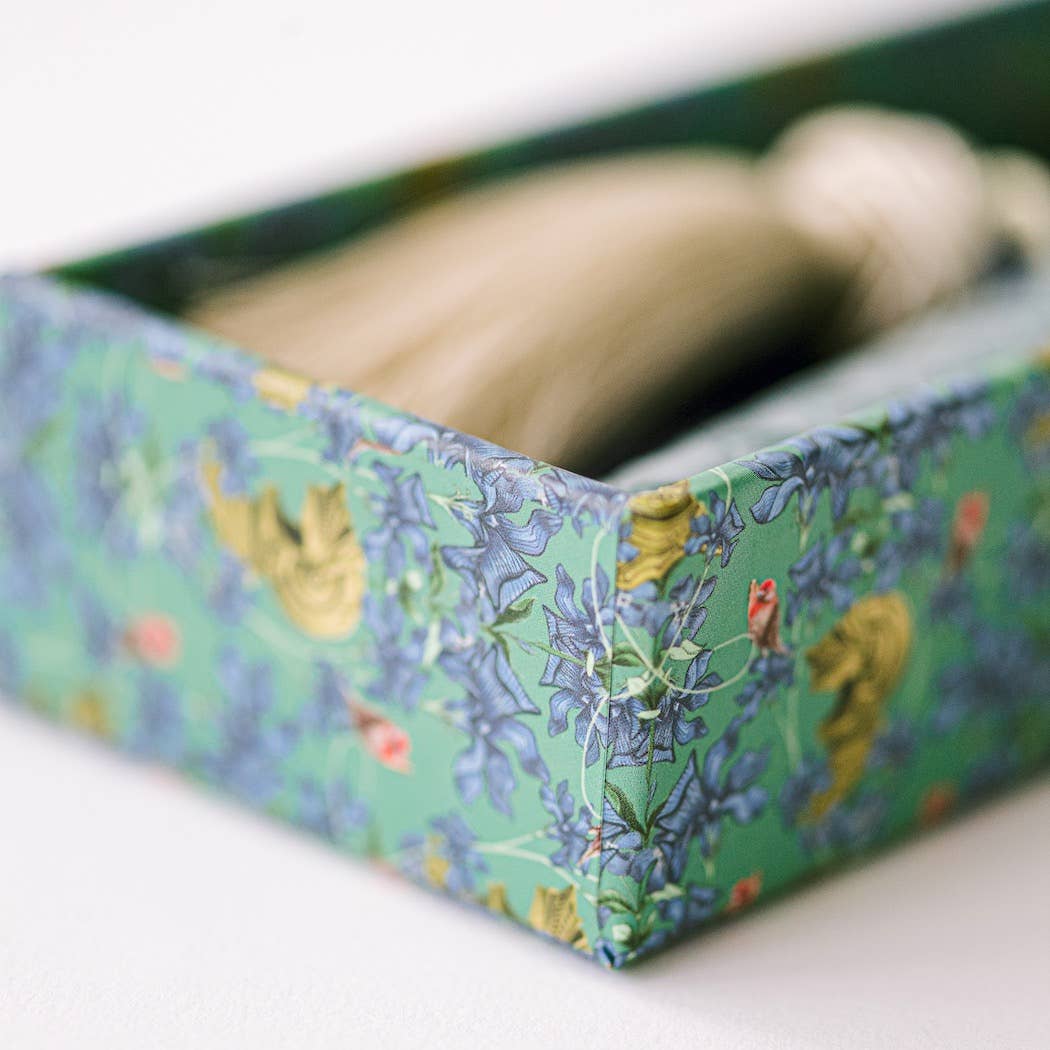 Ivory and Gold Heirloom Scissors with Case - Dusk Blue