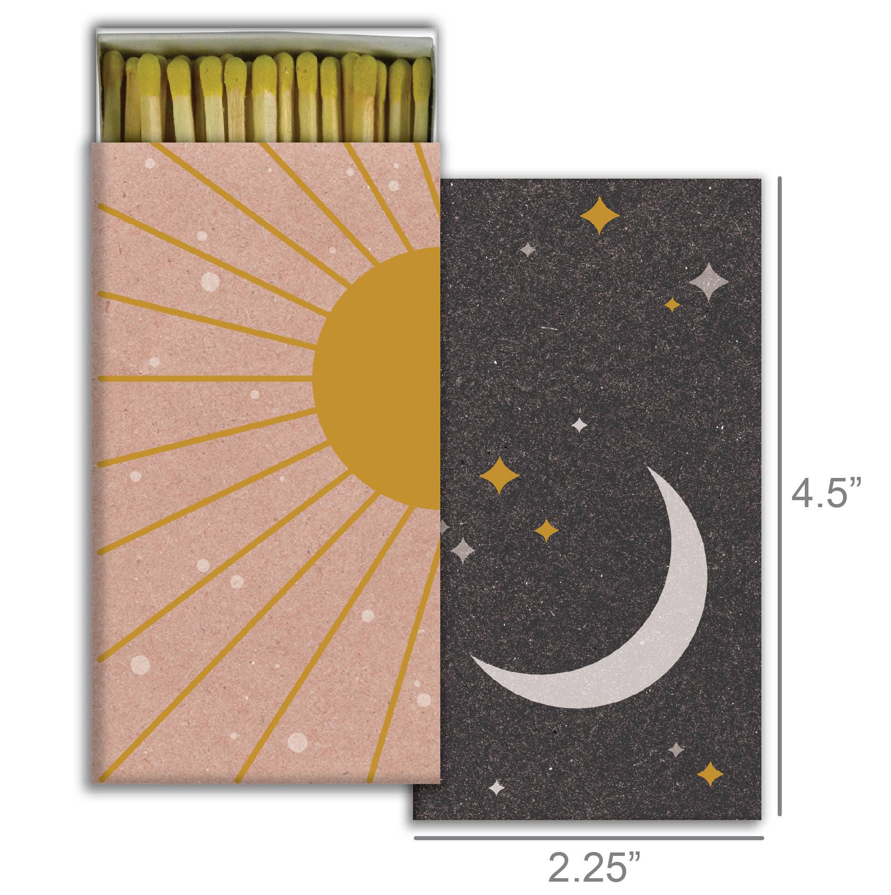 Match 4.5" | Night & Day Matches with Gold Foil