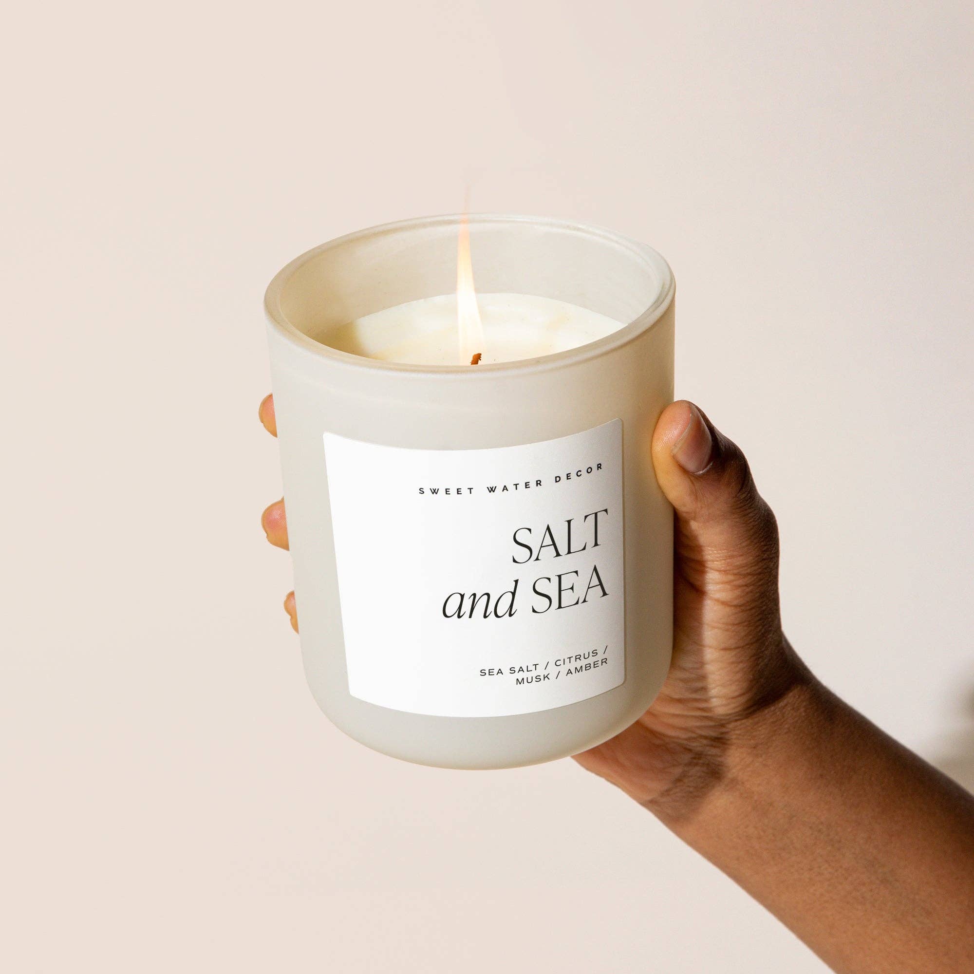 Salt and Sea | 15 oz Soy Candle, Matte Jar