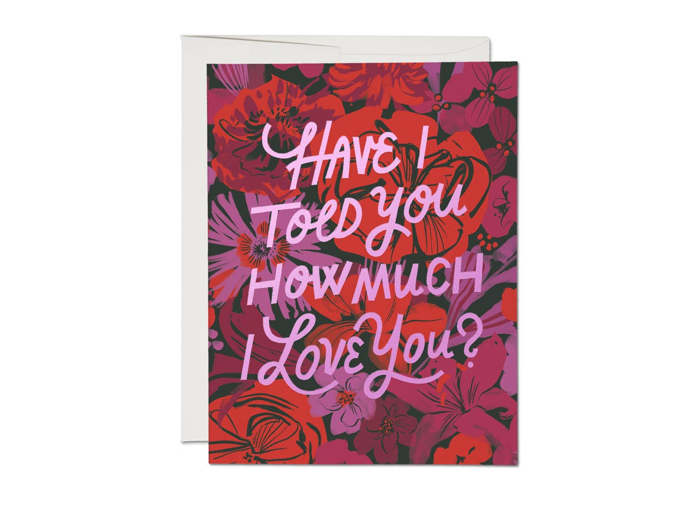 I Love You Florals Card | Romantic Greeting for Any Occasion
