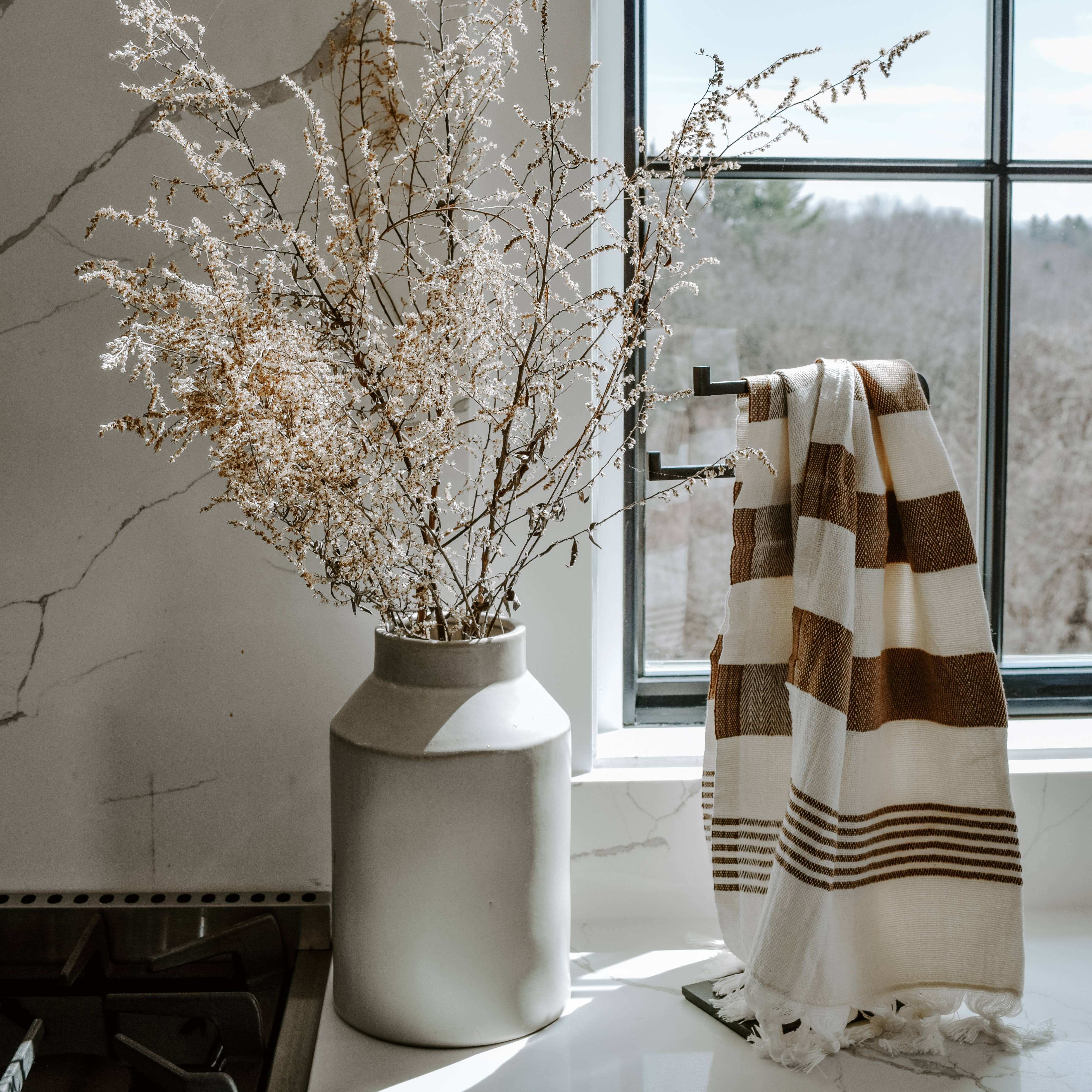 Turkish Cotton Hand Towel | Neutral Color Design