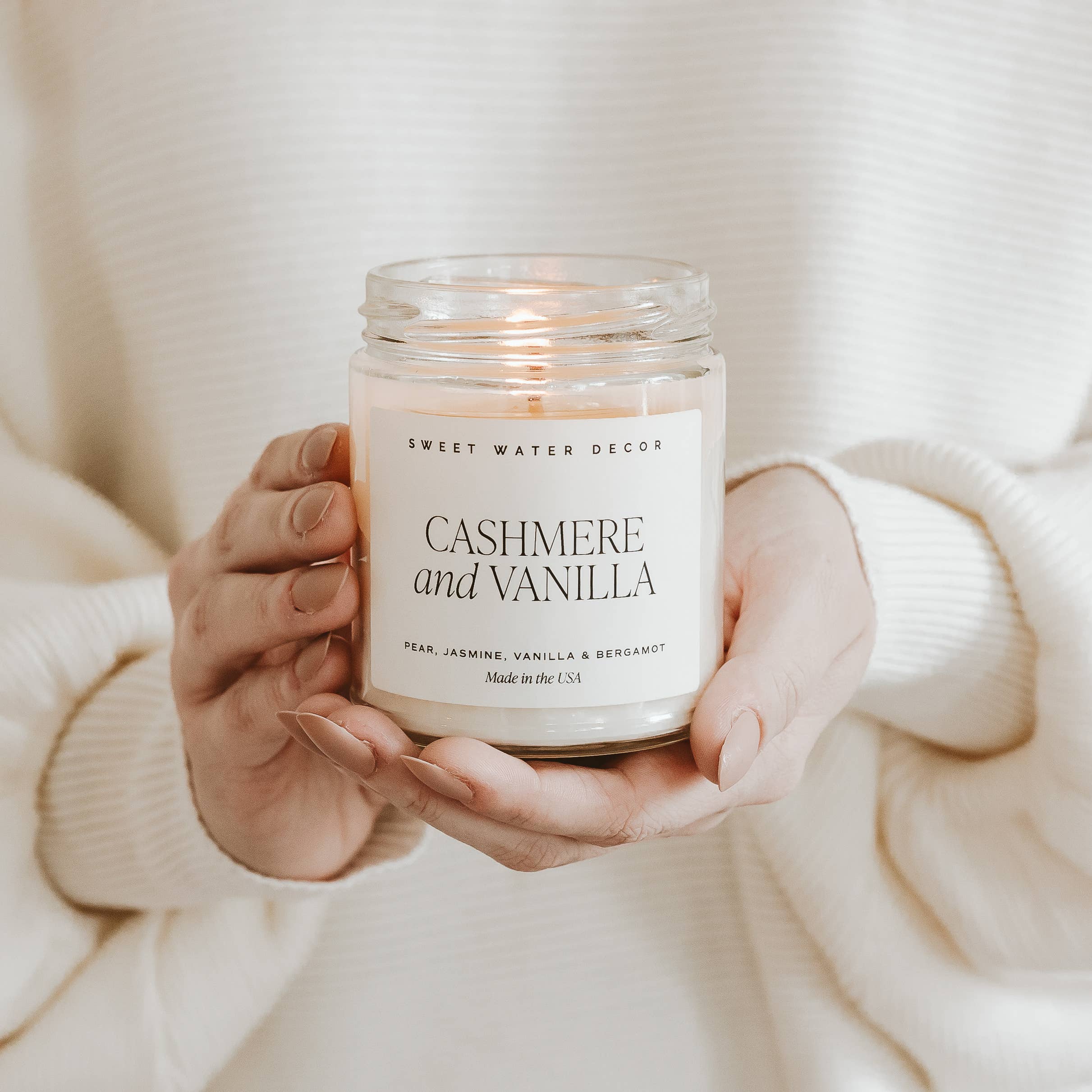 Cashmere and Vanilla Soy Candle | 9oz Soft & Cozy Scent