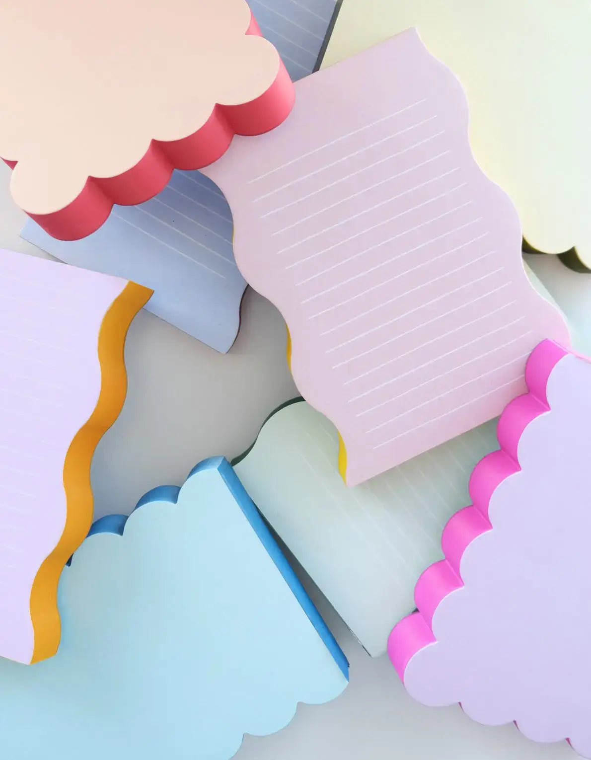 Wavy Shaped Notepad | Mint + Evergreen Edge