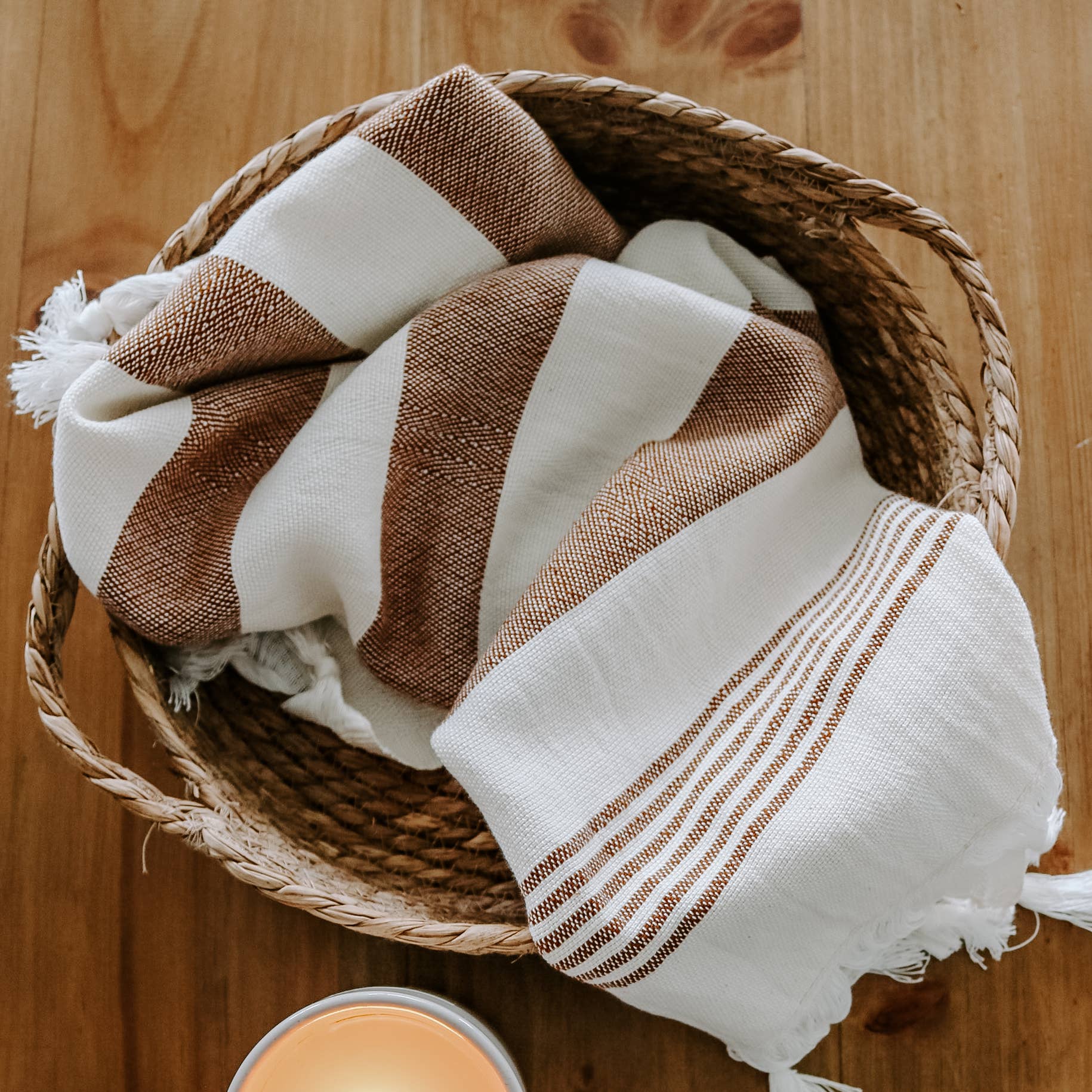 Turkish Cotton Hand Towel | Neutral Color Design