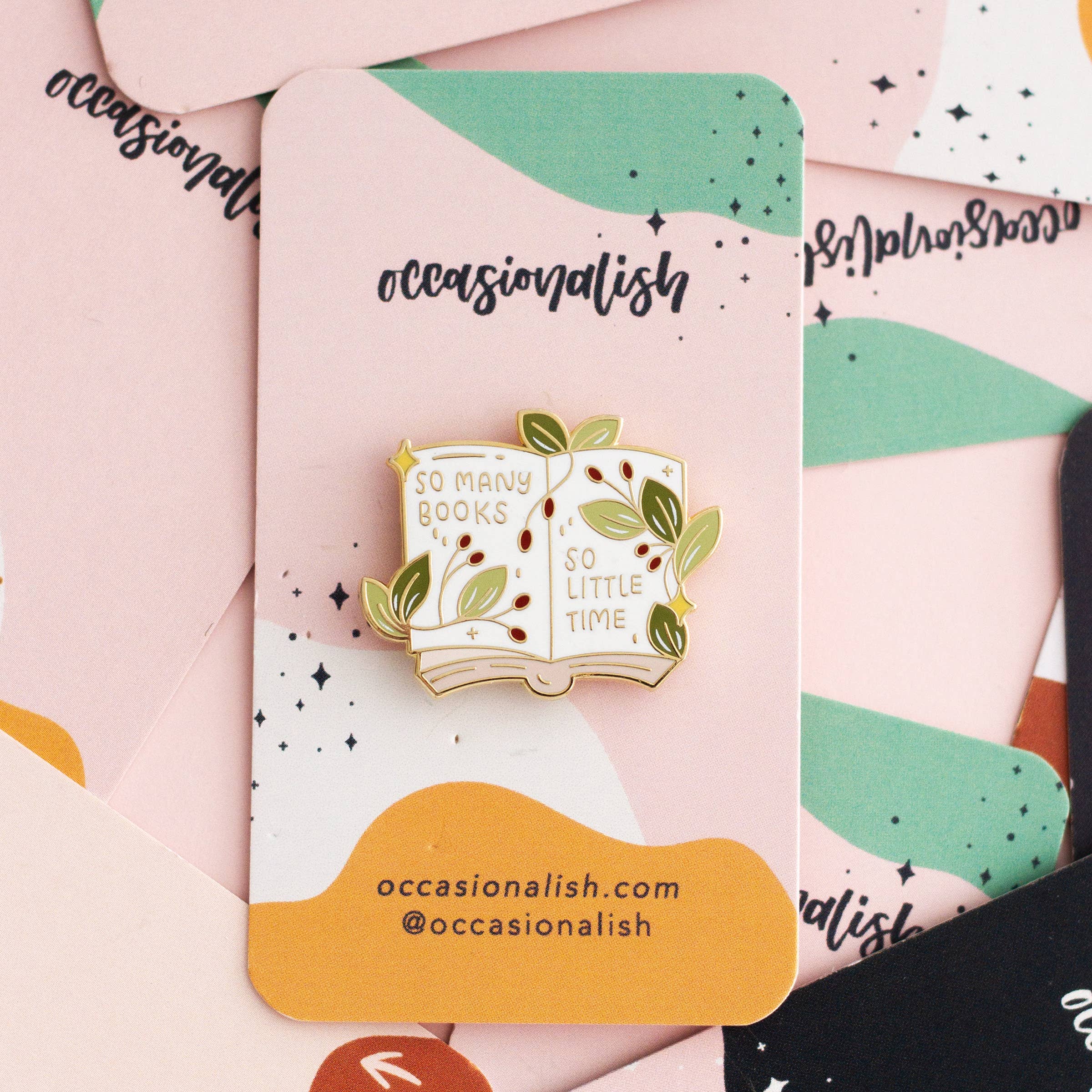 So Many Books Enamel Pin | For Book Lovers