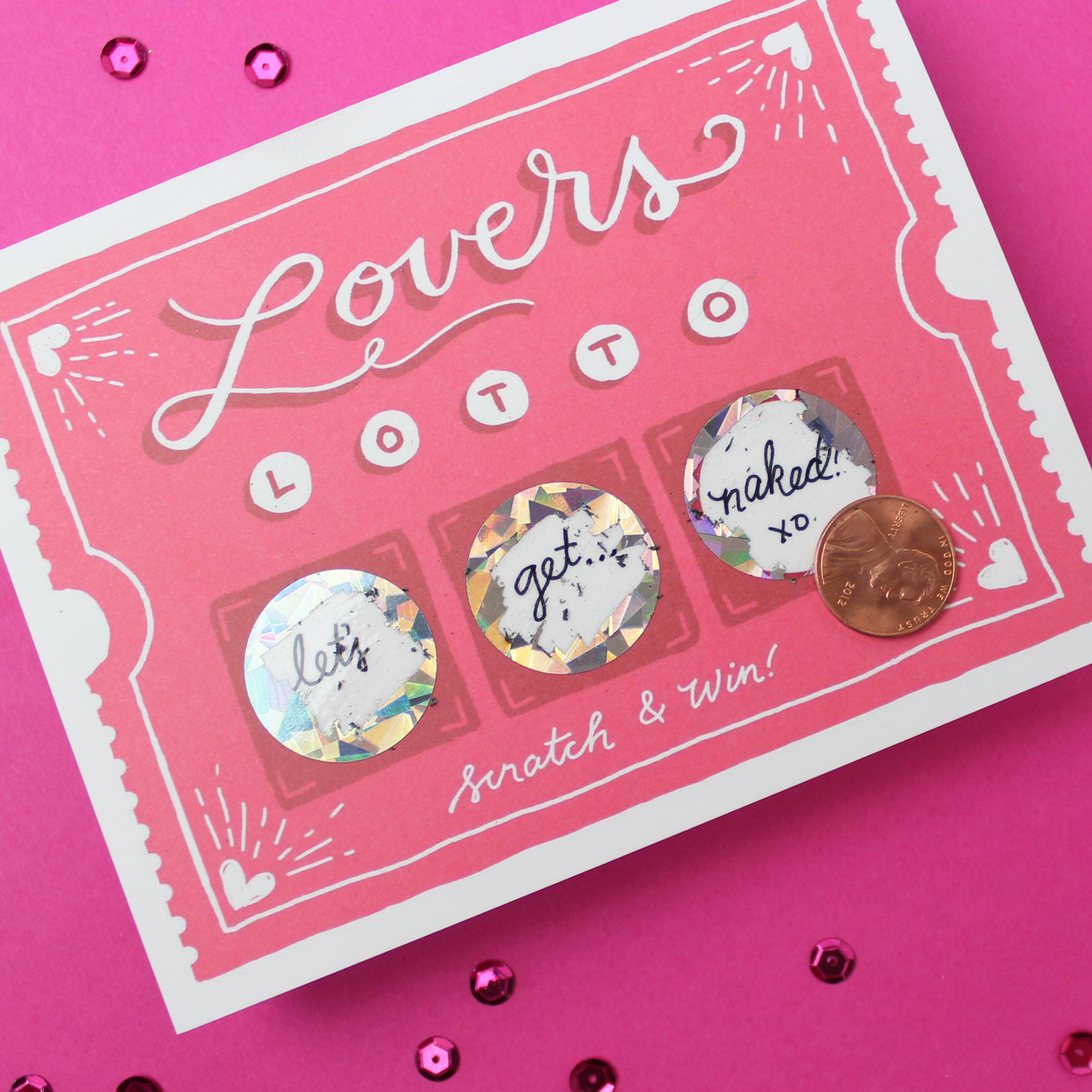 Lovers Lotto Scratch-Off Card | Love & Anniversary