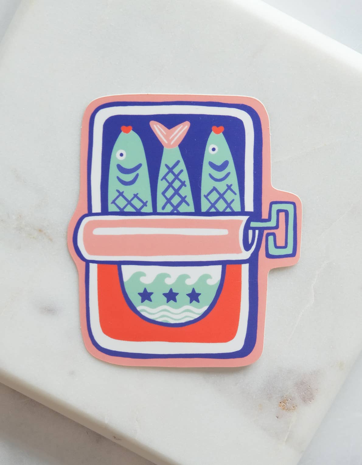 Tinned Fish Die Cut Sticker | Fun & Durable Design