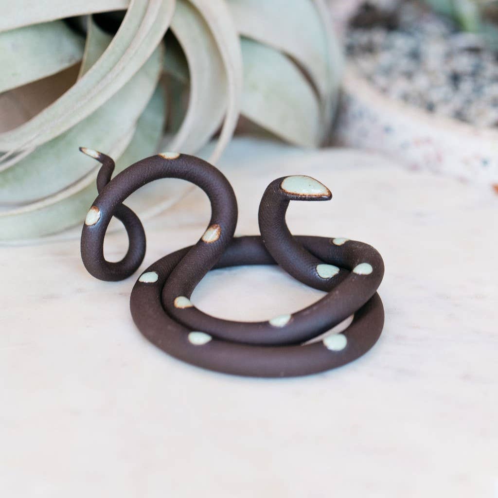 Medium Ceramic Snake | Unique Decorative Accent