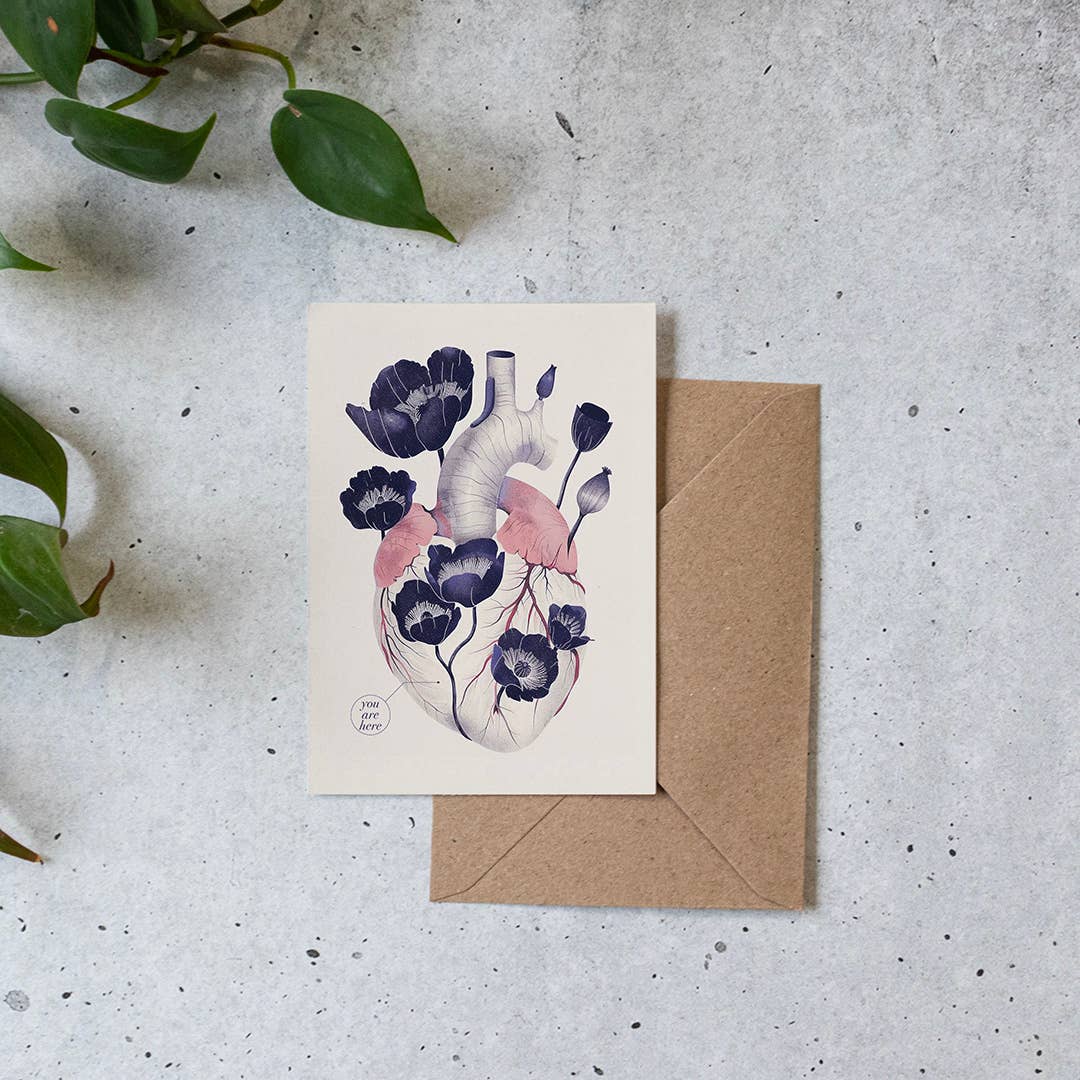 You're here in my heart | Love Card | Friendship Card