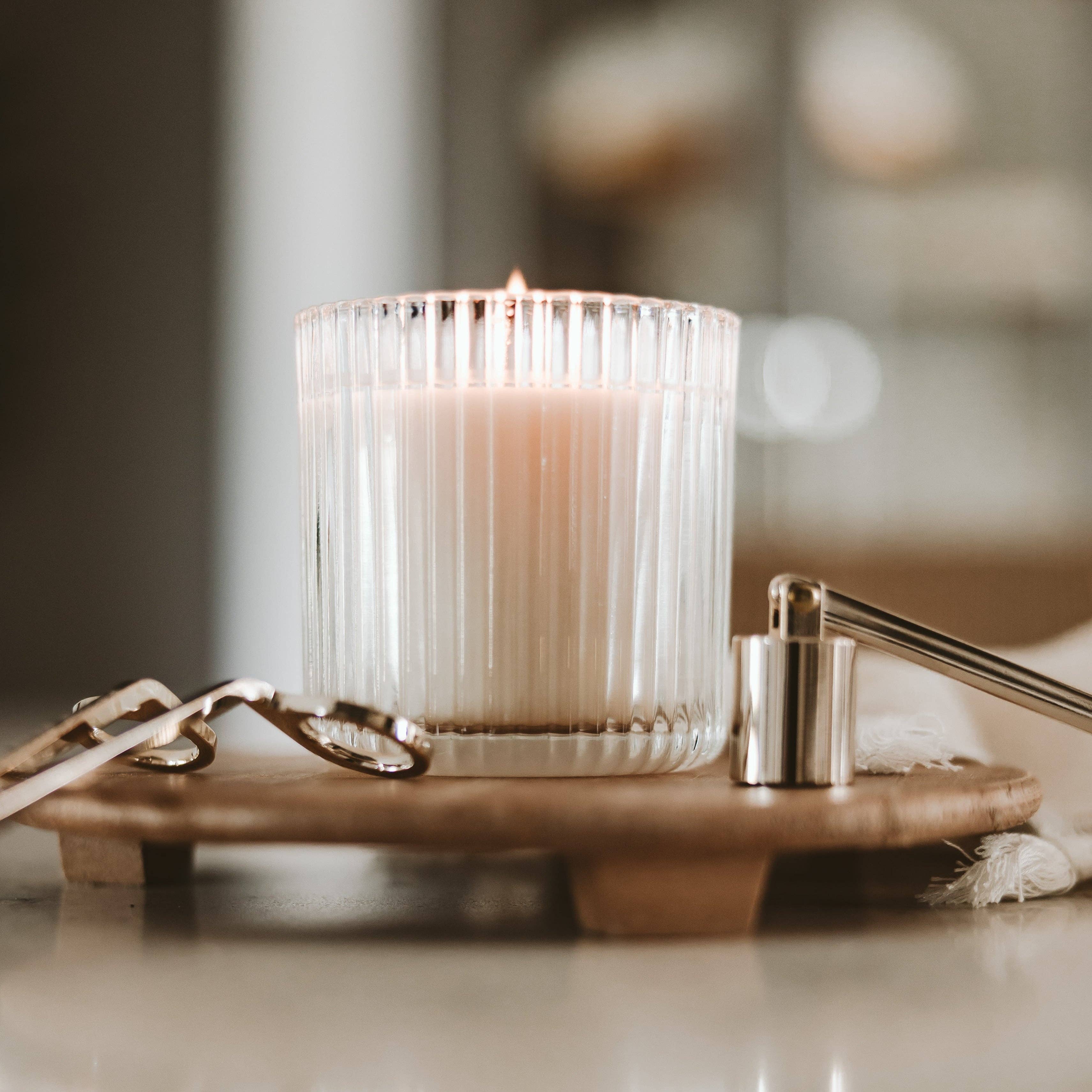 Weekend | 12 oz Soy Candle, Fluted Ribbed Jar