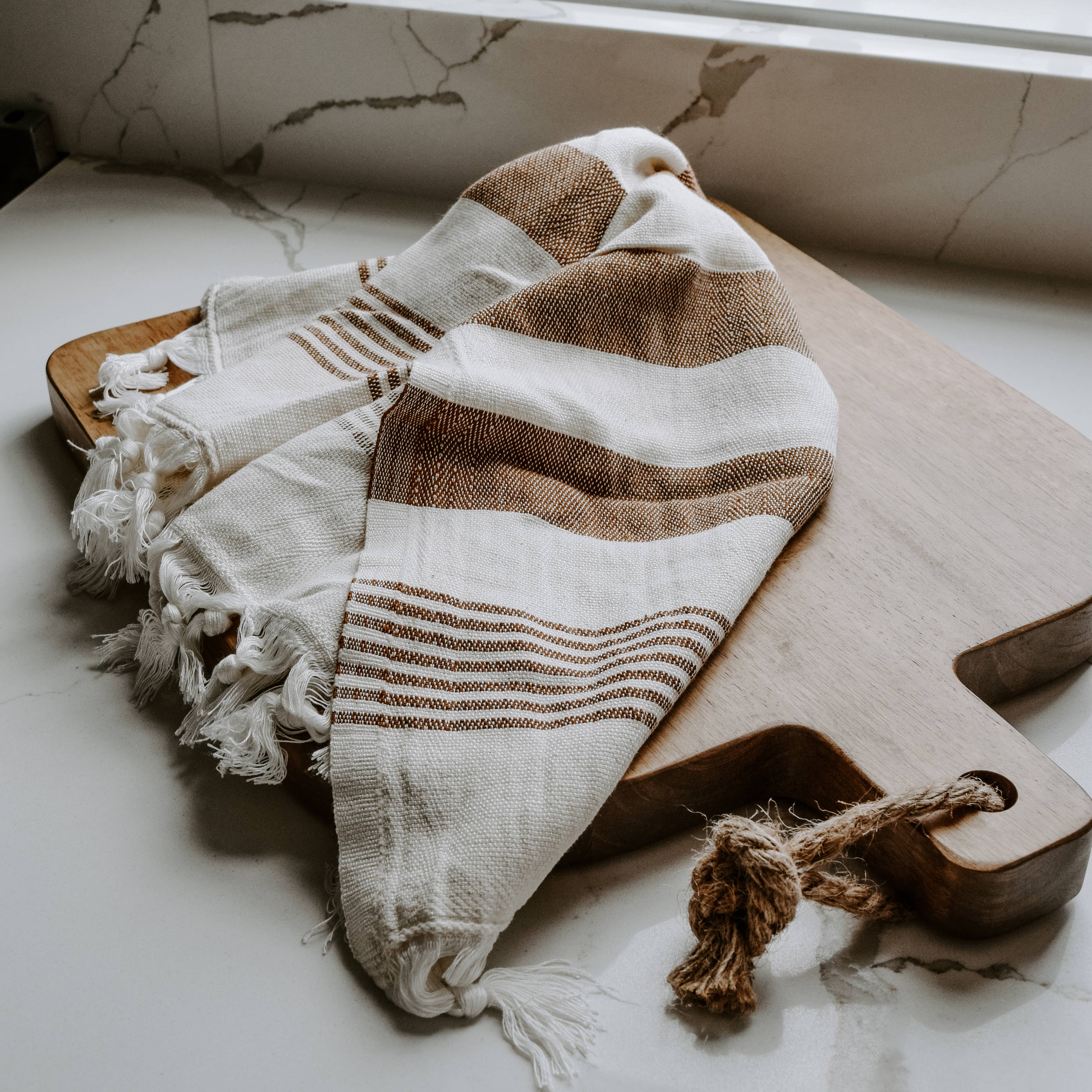 Turkish Cotton Hand Towel | Neutral Color Design