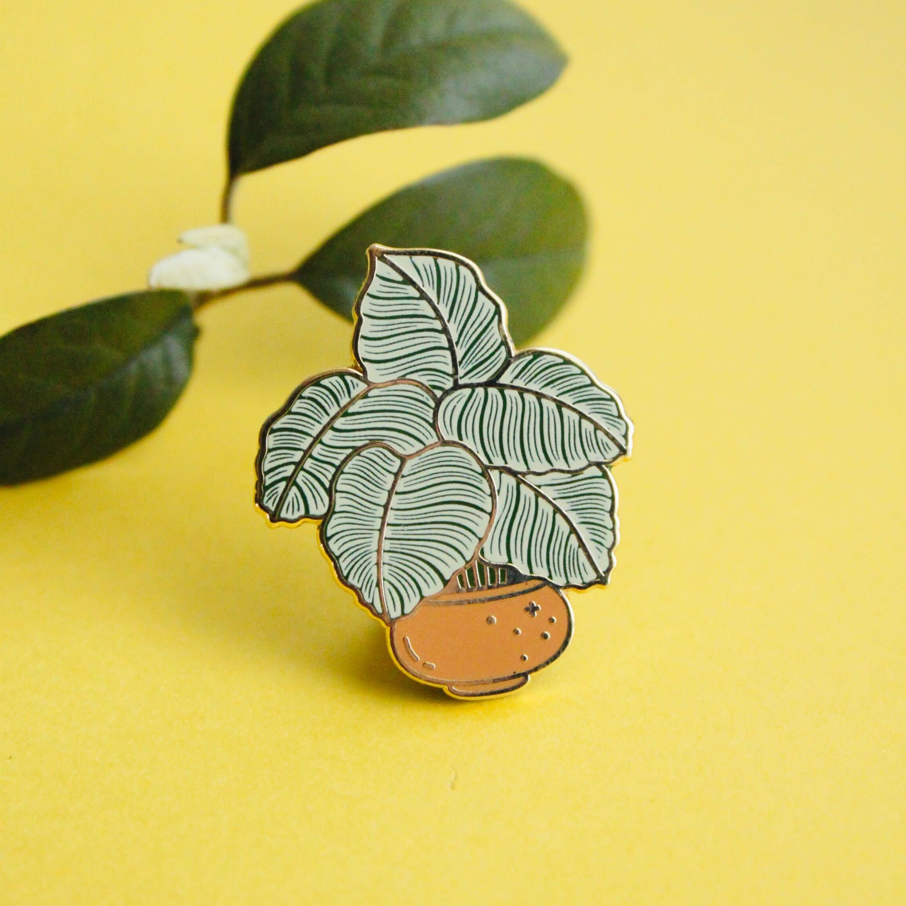 Calathea Orbifolia Enamel Pin | Plant Lover's Accessory