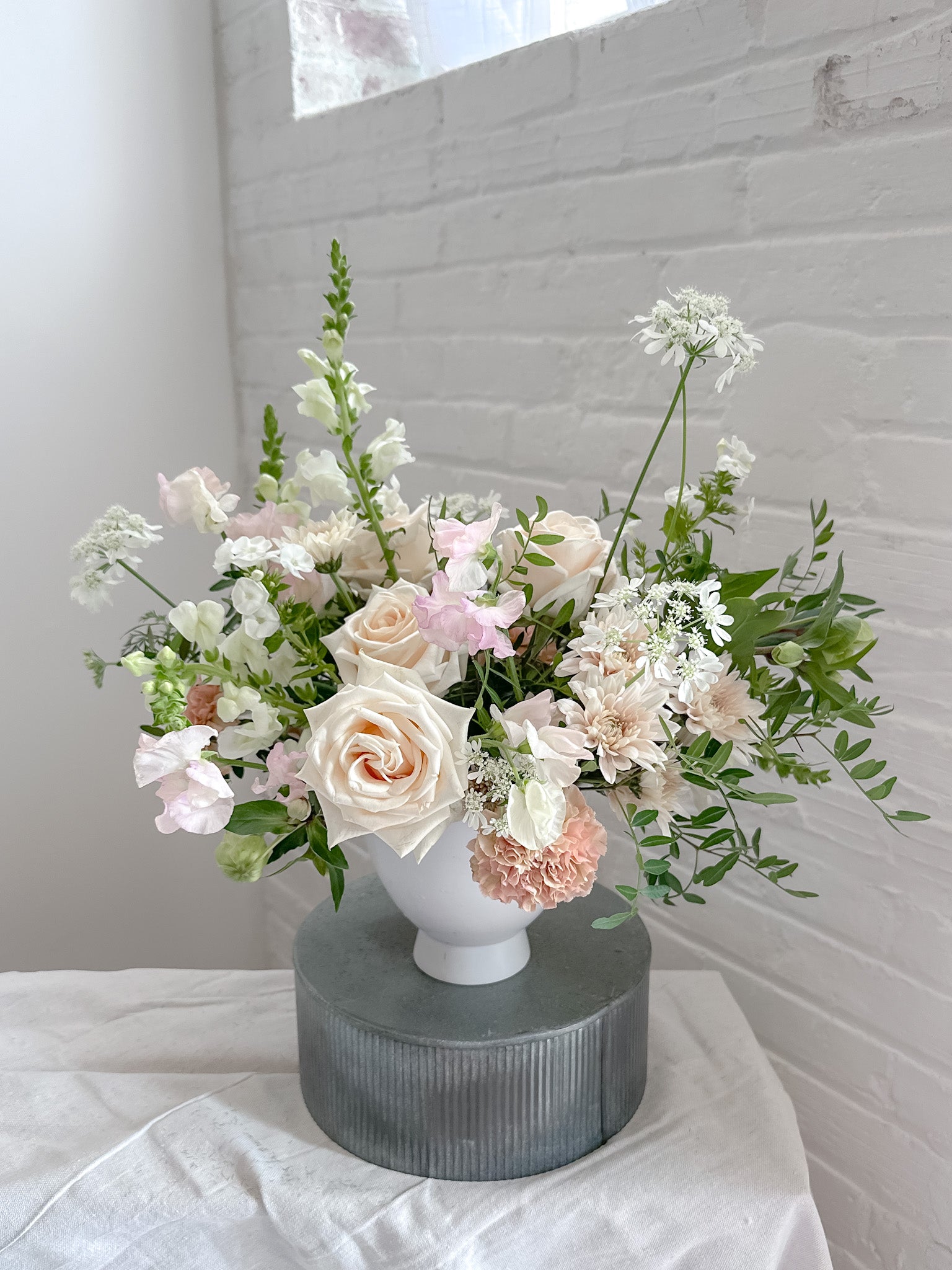 Small Centerpiece Arrangement | Blushing Floral Elegance