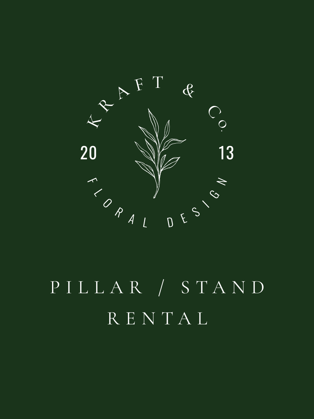 Pillar or Stand Rental, Wedding Collection, A La Carte Events
