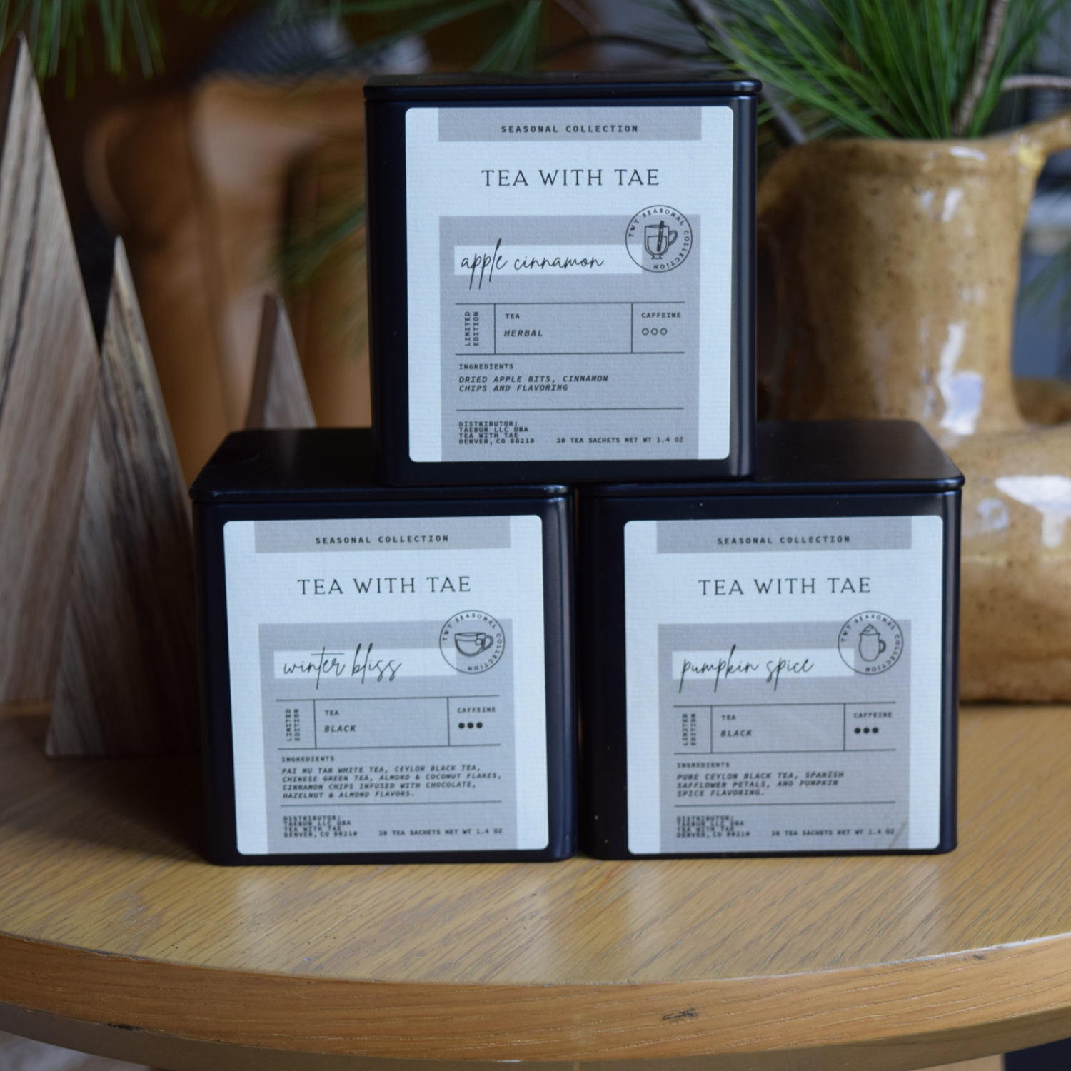 Winter Bliss Holiday Black Tea Gift Tin (20 tea bags)