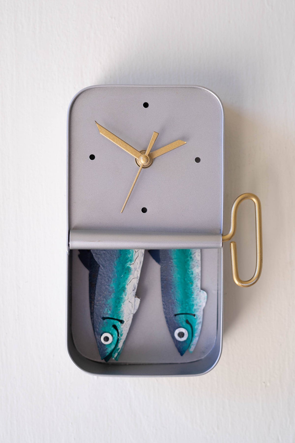 Hand Painted Sardine Wall Clock