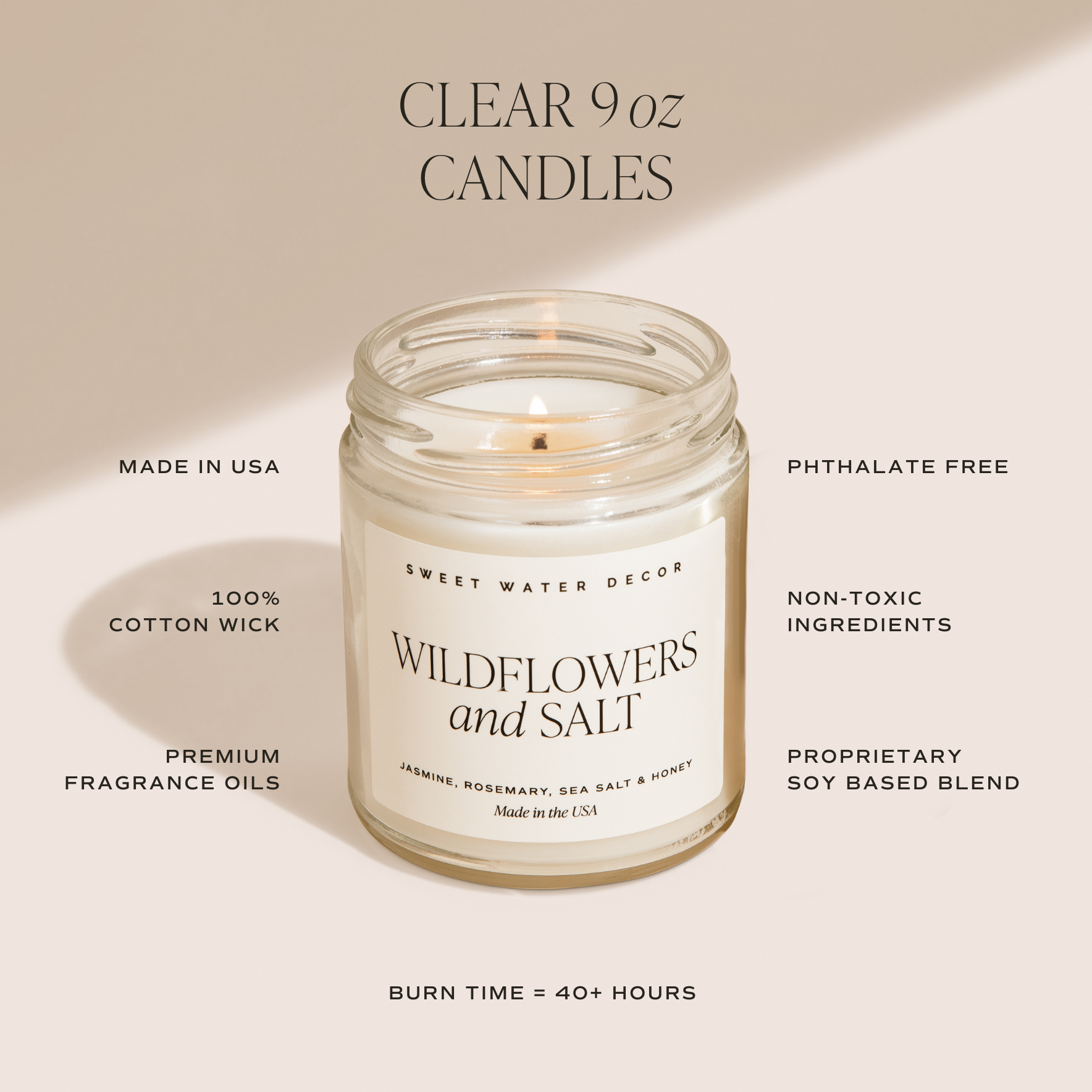 Cashmere and Vanilla Soy Candle | 9oz Soft & Cozy Scent