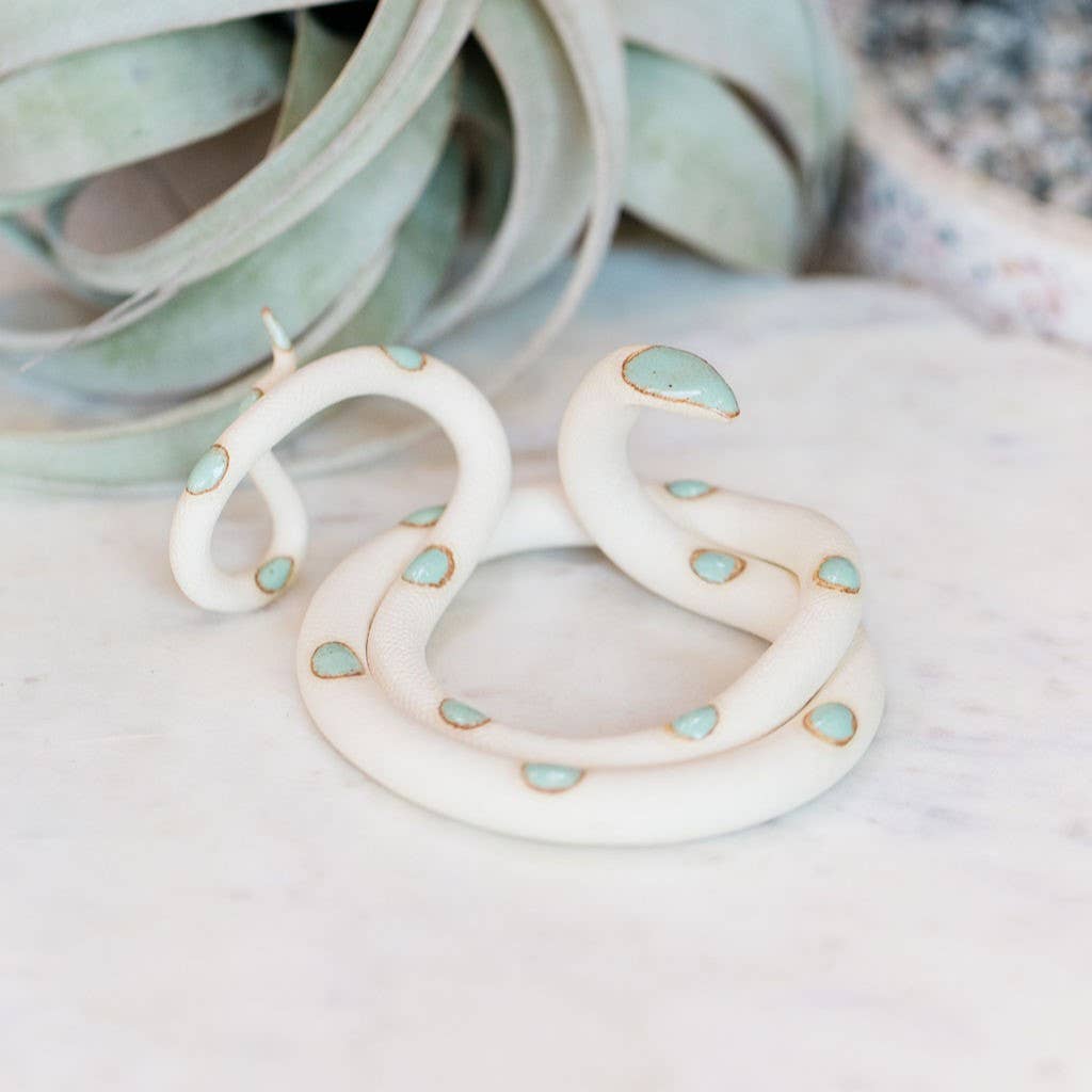 Medium Ceramic Snake | Unique Decorative Accent