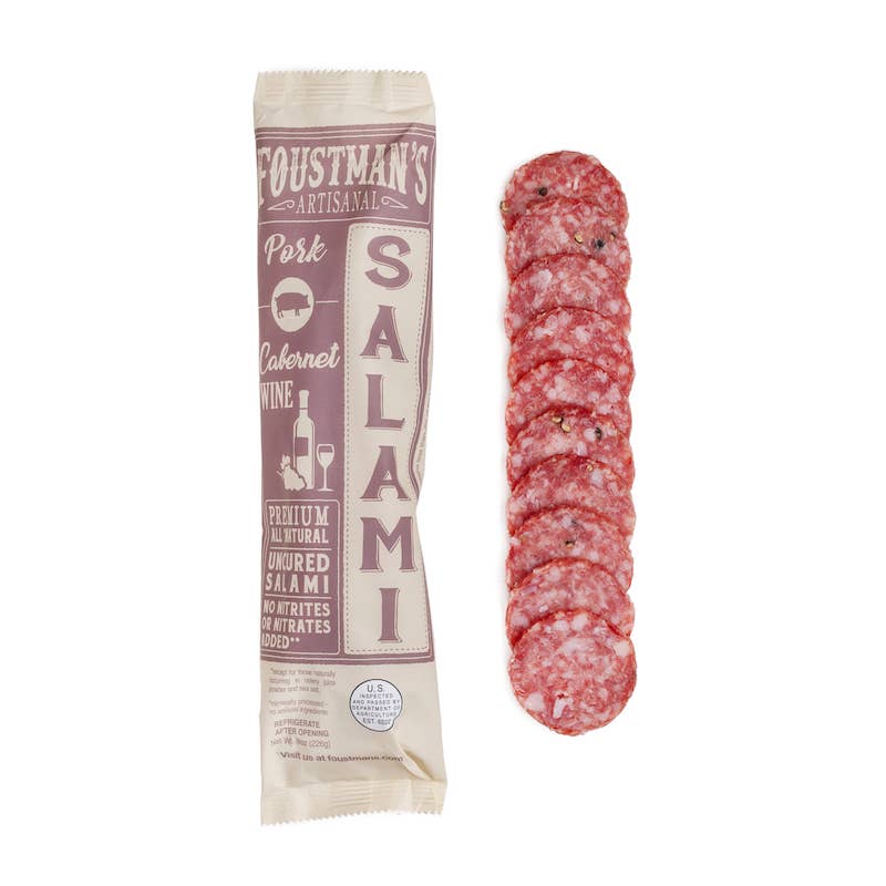 Foustman's All-Natural Uncured Salami | Pork Cabernet Wine