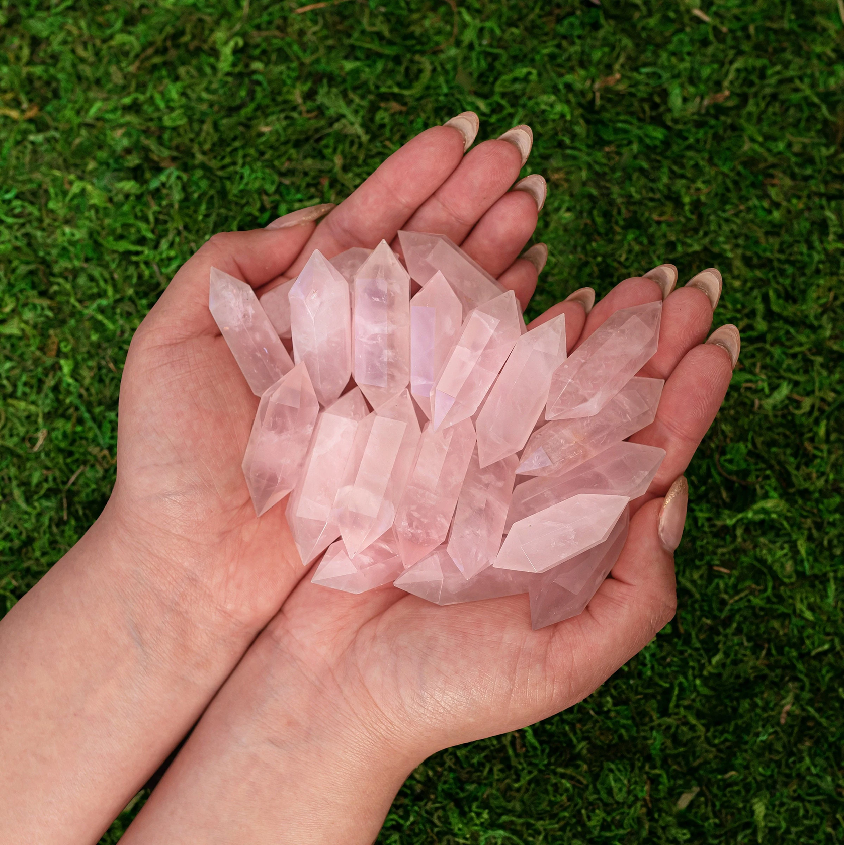 Rose Quartz Double Point Crystal | Natural Smooth Finish
