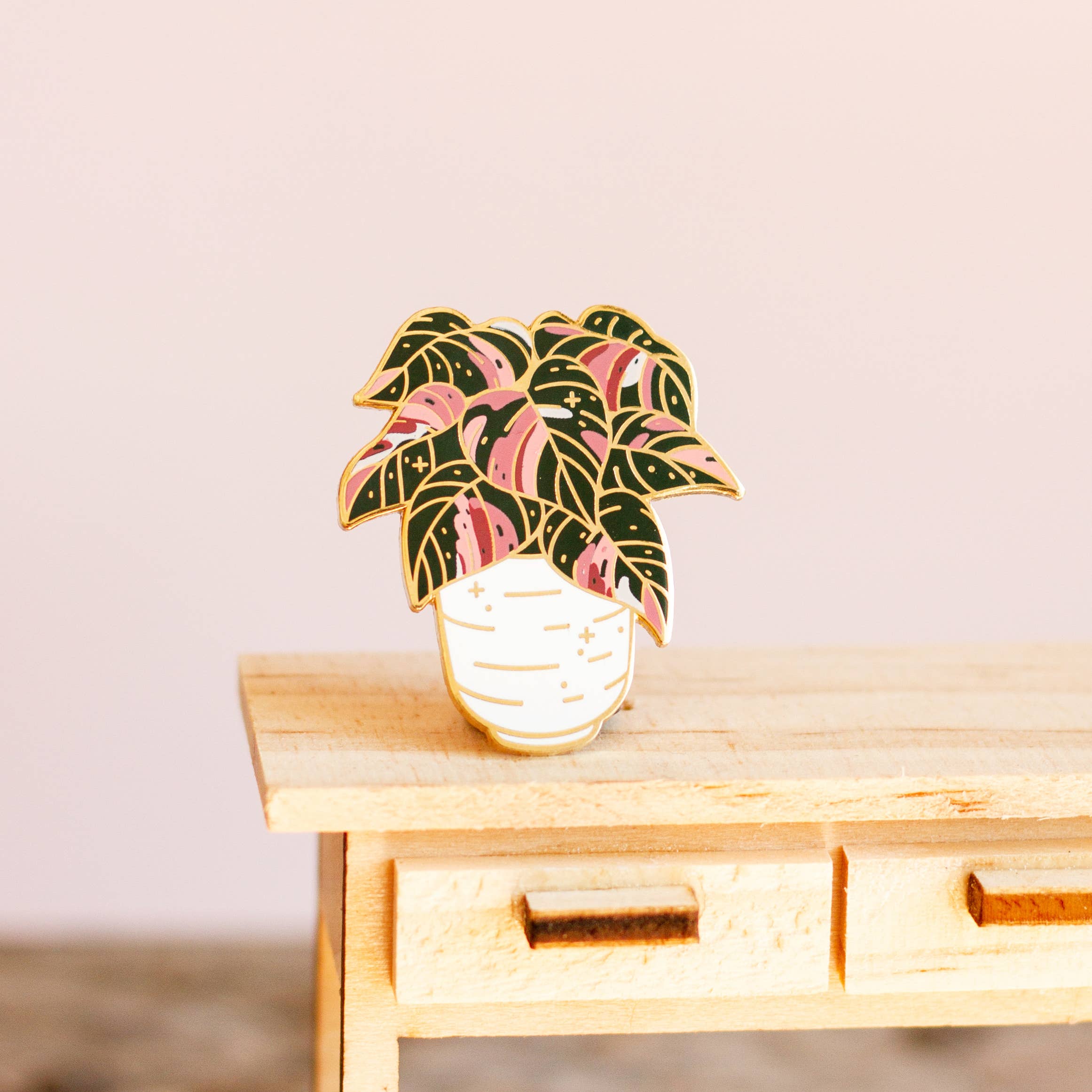 Pink Princess Philodendron Enamel Pin | Botanical Charm