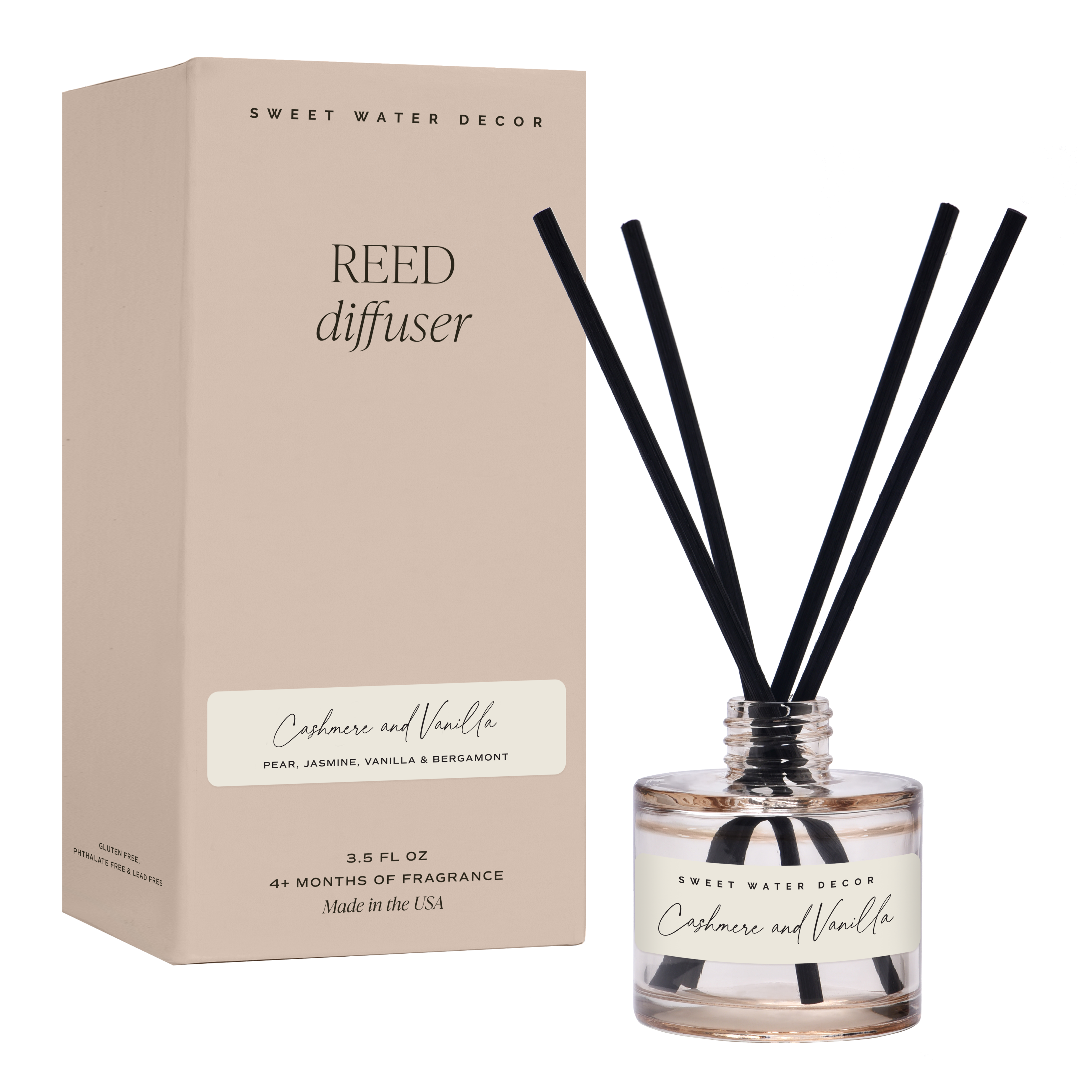 Cashmere & Vanilla Reed Diffuser | Long-Lasting Cozy Scent