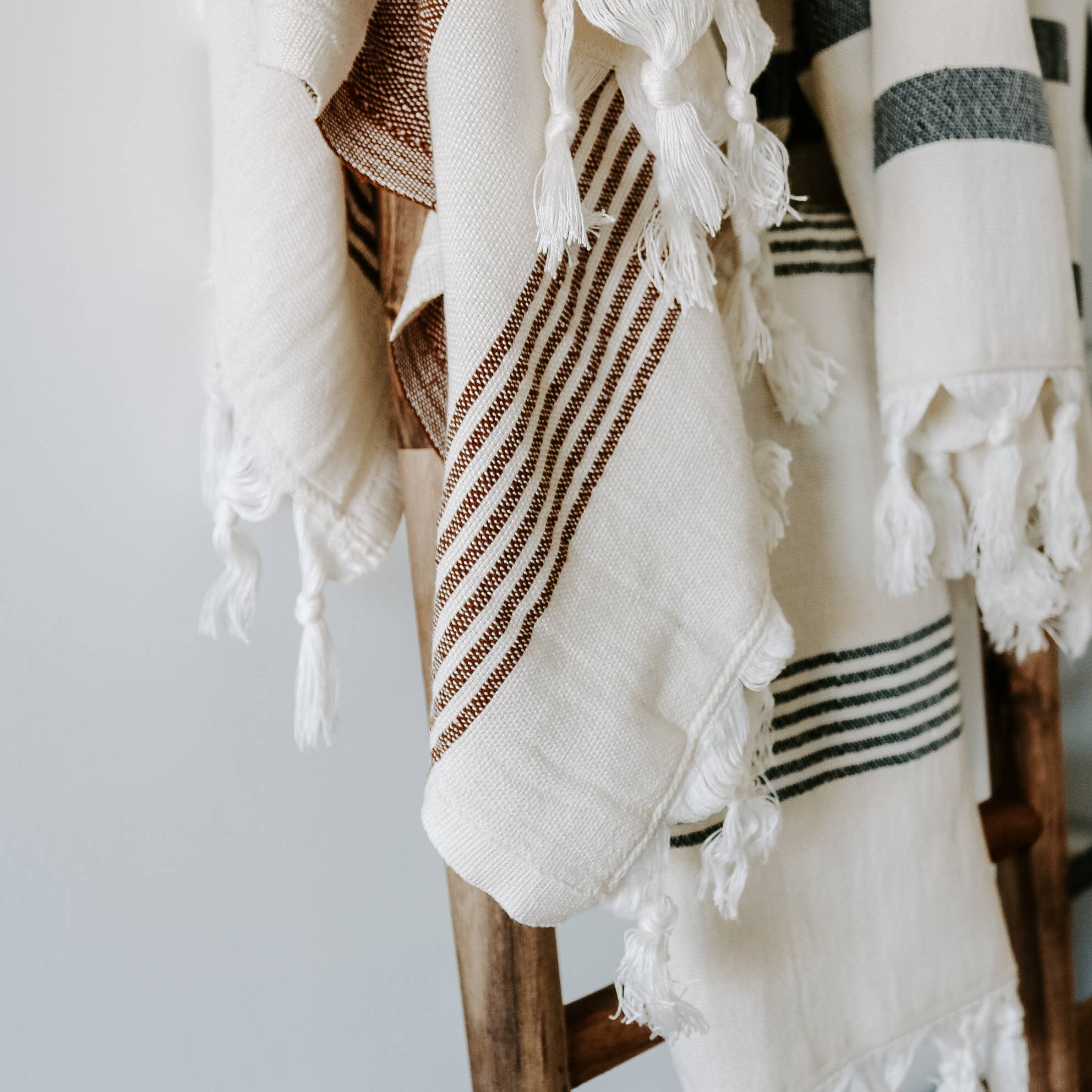 Turkish Cotton Hand Towel | Multi Stripe Design