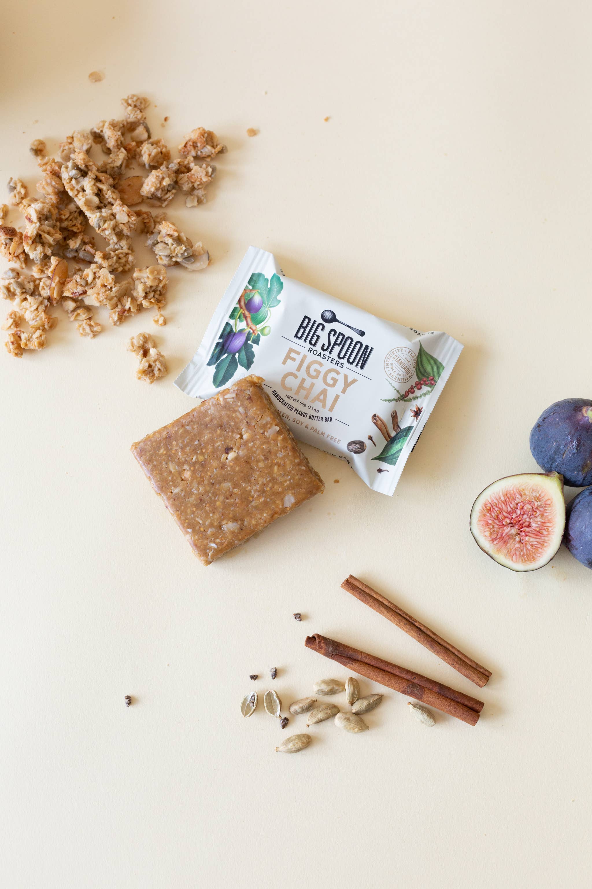 Figgy Chai Peanut Butter Bar | Spiced & Nutty Delight